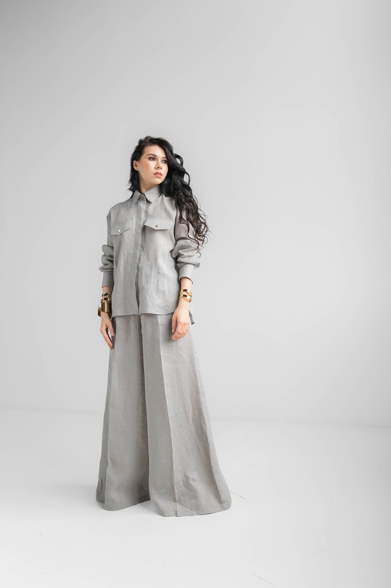 ANTONYA Linen Wide Leg Trousers