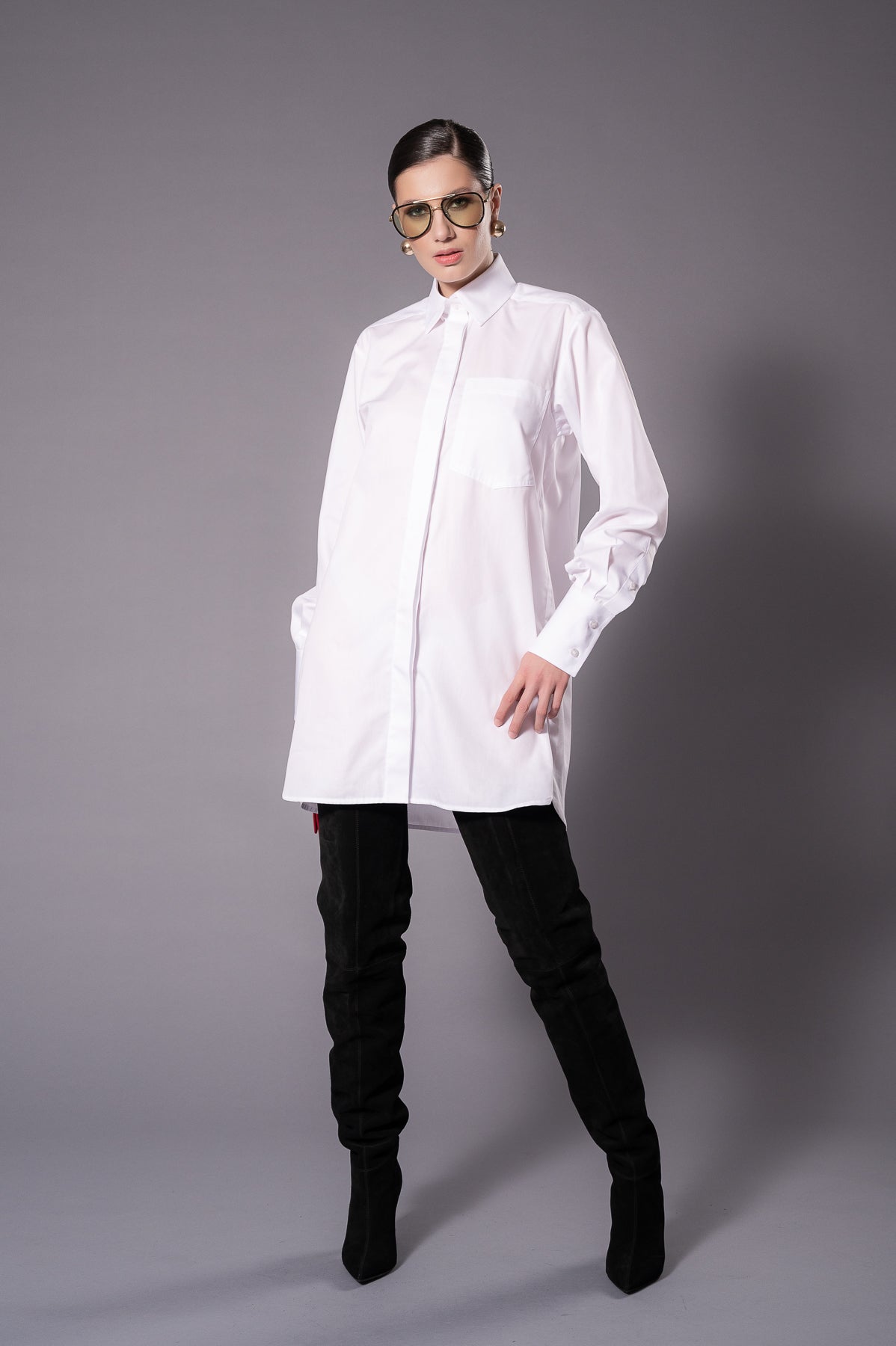 VICTORIA White Long Shirt