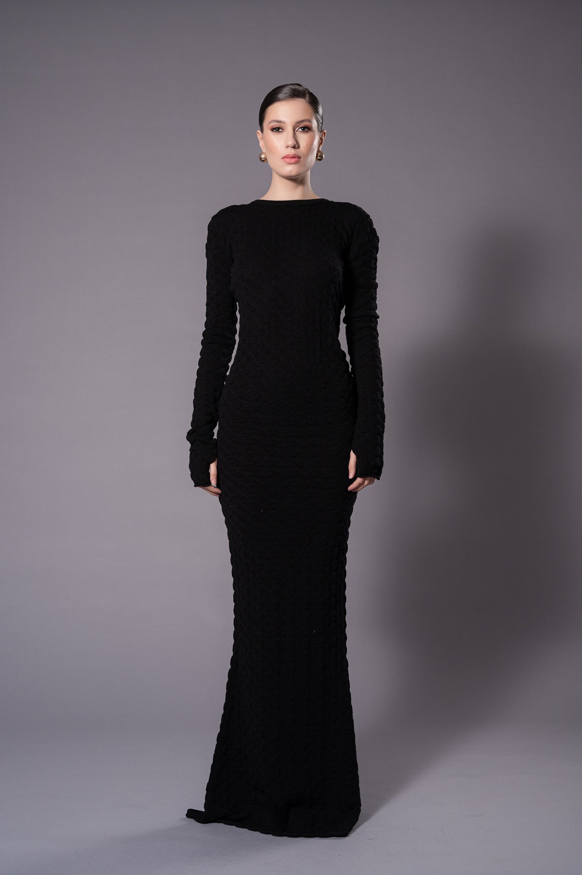 NORA Black Knit Dress