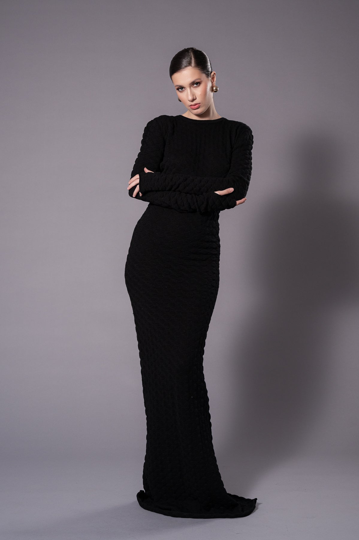 NORA Black Knit Dress