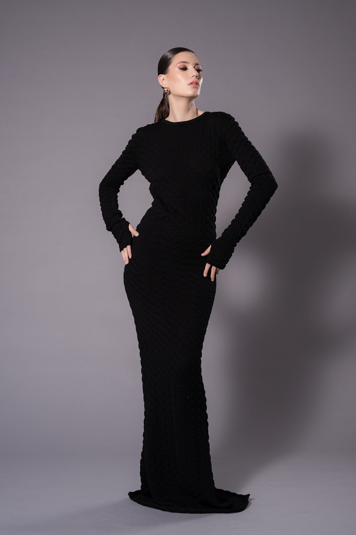 NORA Black Knit Dress