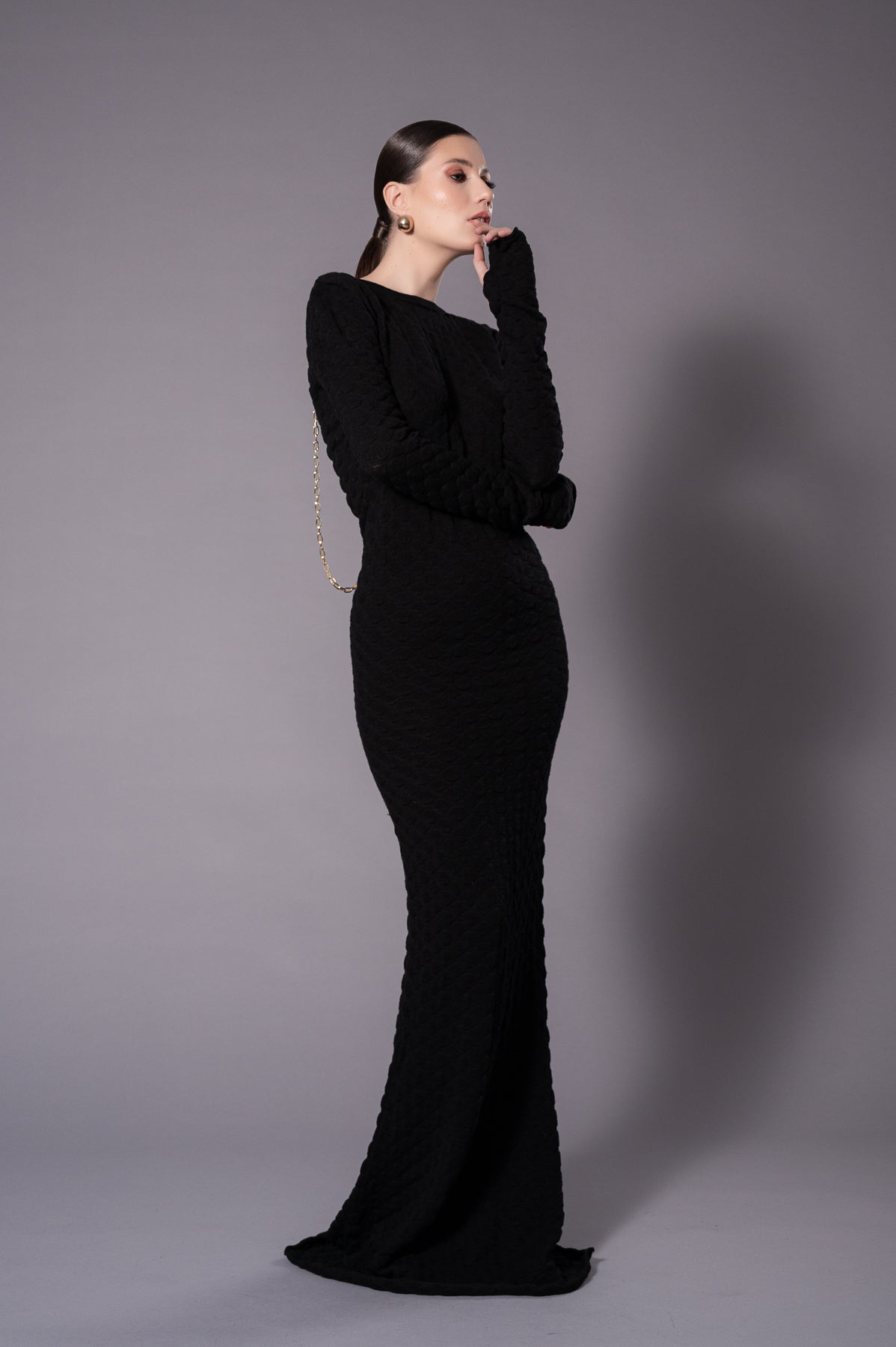 NORA Black Knit Dress