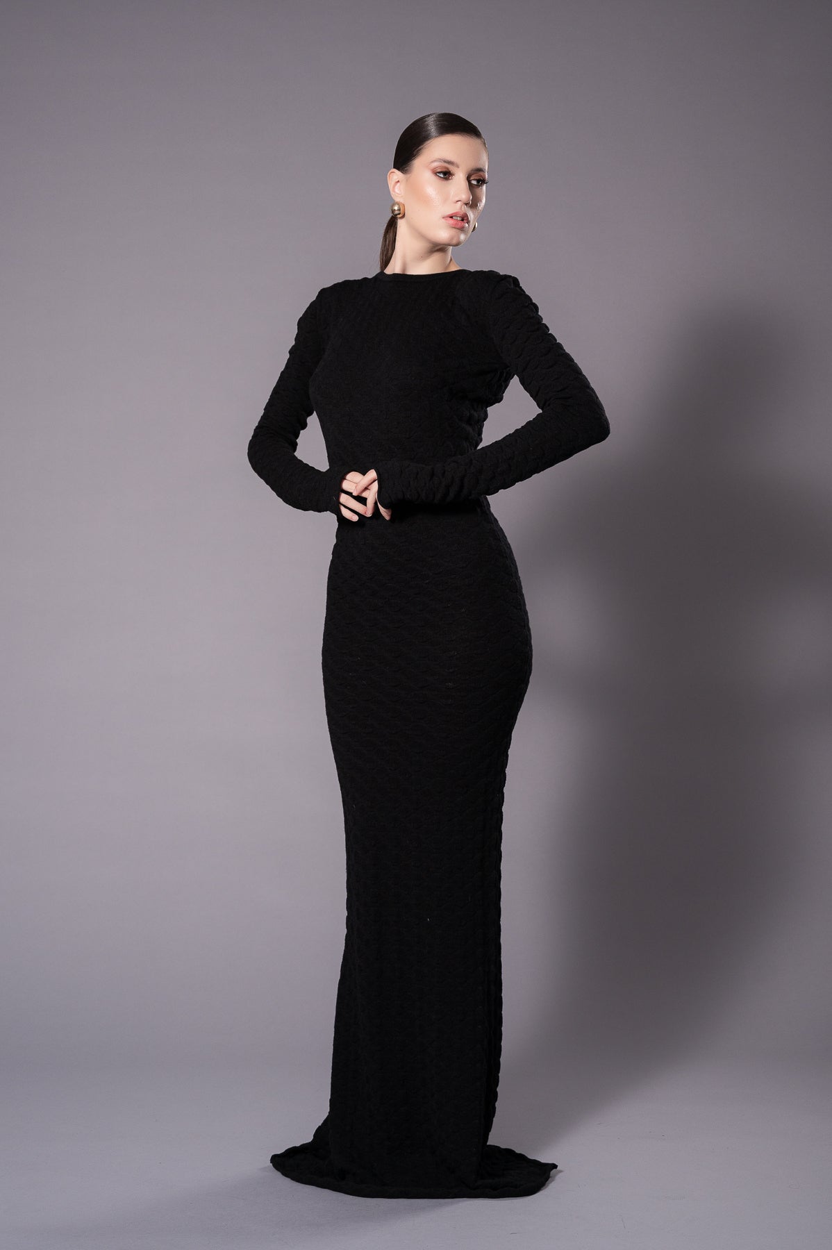 NORA Black Knit Dress