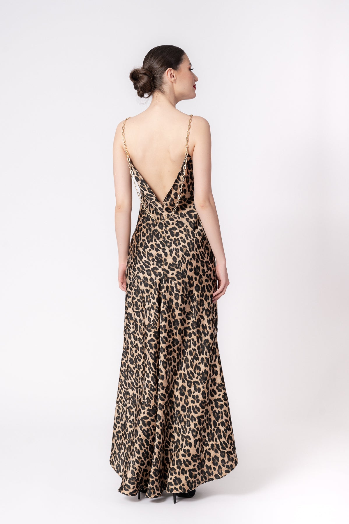 LOLA Animal Print Long Slip Dress