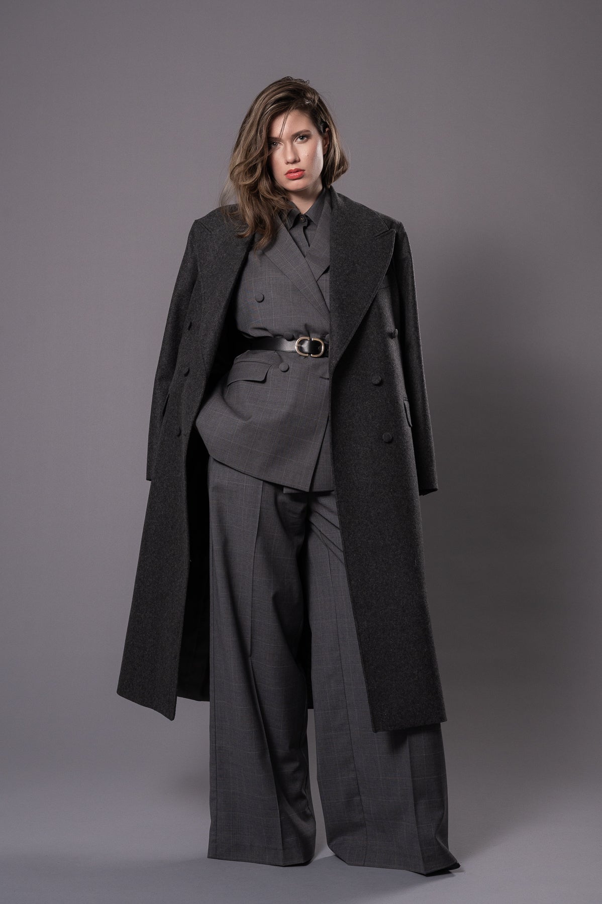 MAGDA Anthracite Grey Oversized Coat