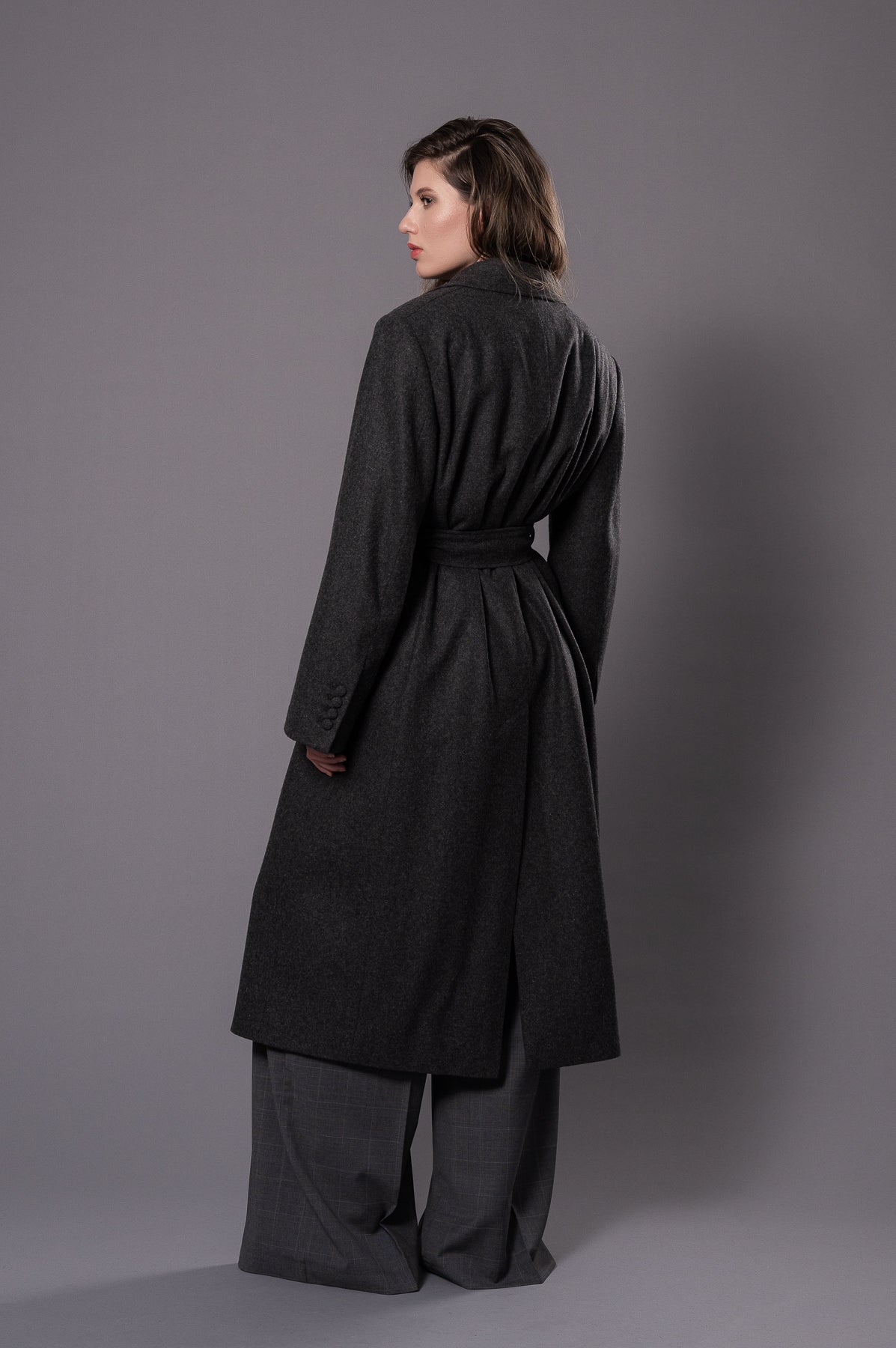 MAGDA Anthracite Grey Oversized Coat