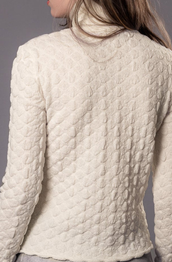 AMY Off-White Knit Turtleneck