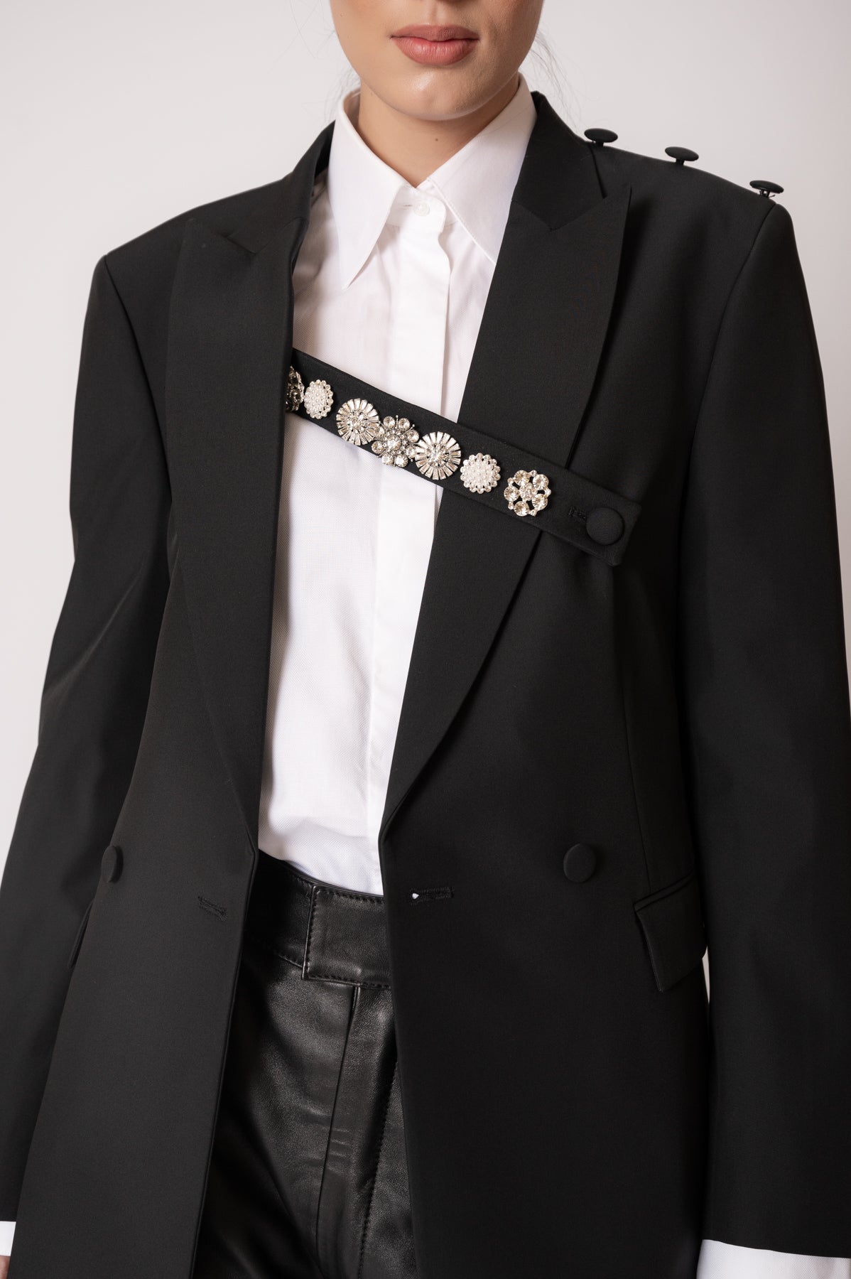 ELECTRA Double - Breasted Oversized Jacket