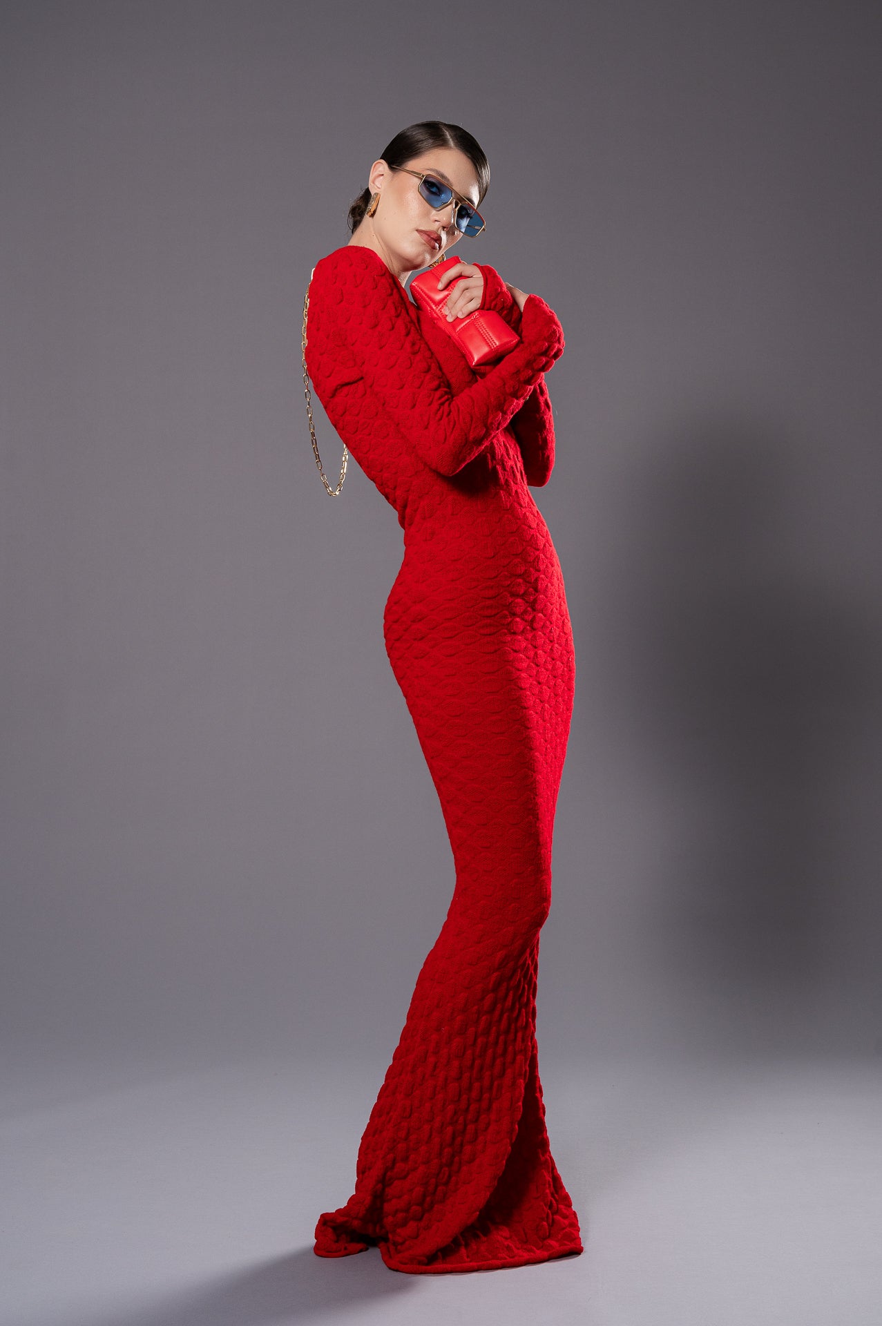 NORA Red Knit Dress