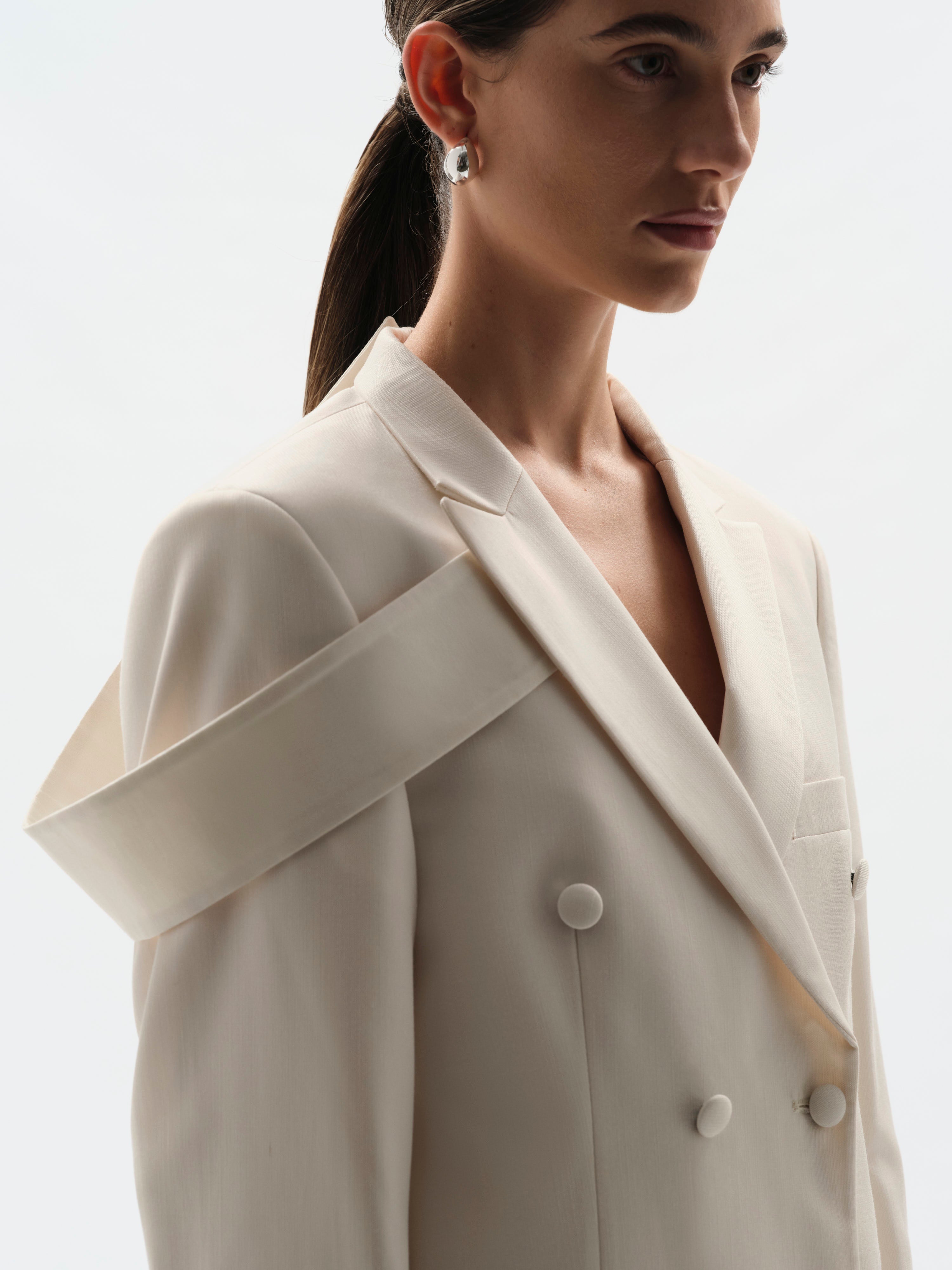 ANNA Ivoire Double-Breasted Jacket