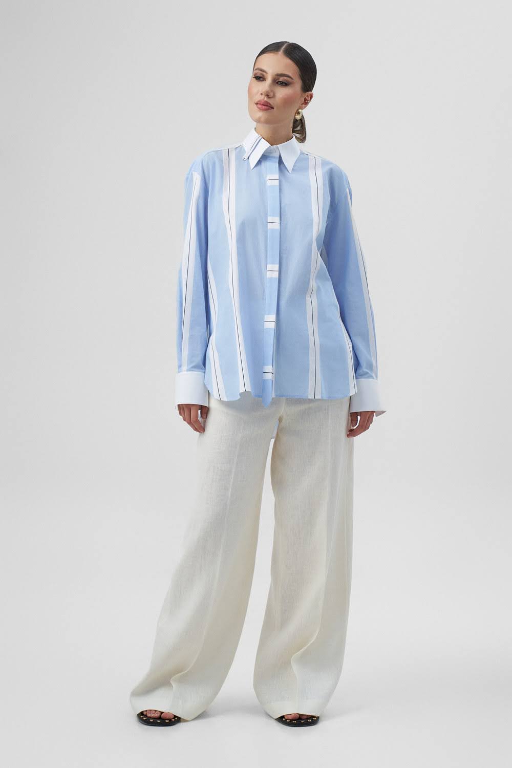 JULIA Blue Cotton Shirt