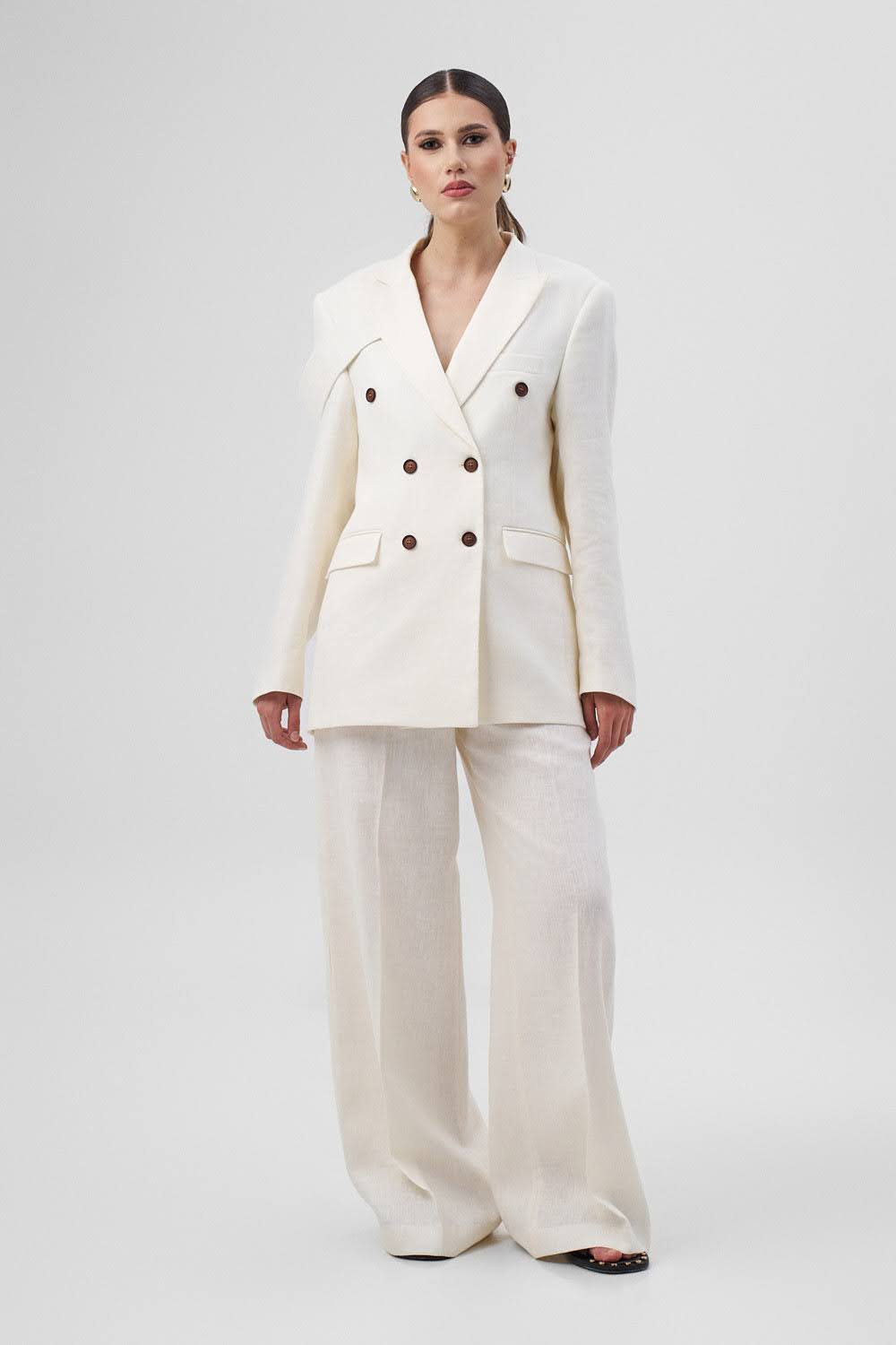 MARGOT White Linen Trousers