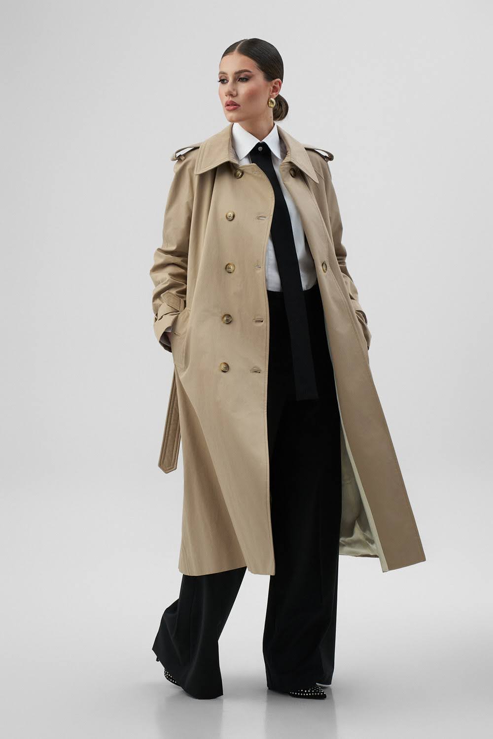IARI Beige Long Trench Coat