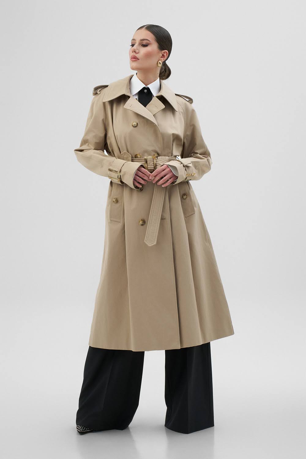 IARI Beige Long Trench Coat
