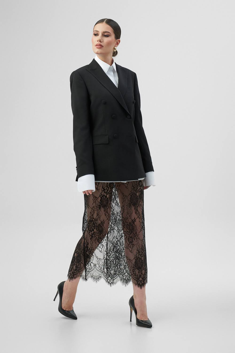 LENA Black Lace Skirt