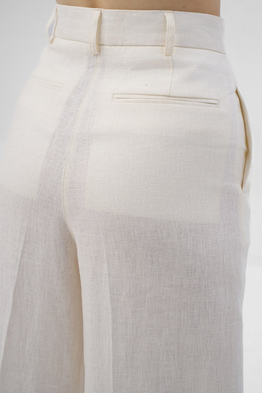 MARGOT White Linen Trousers