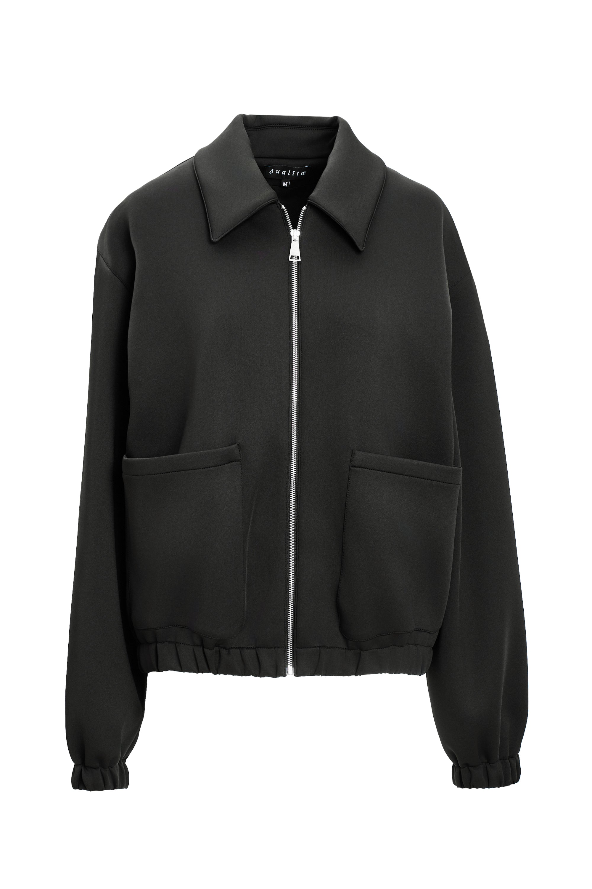 ARIS Black Techno Neoprene Bomber Jacket - Unisex