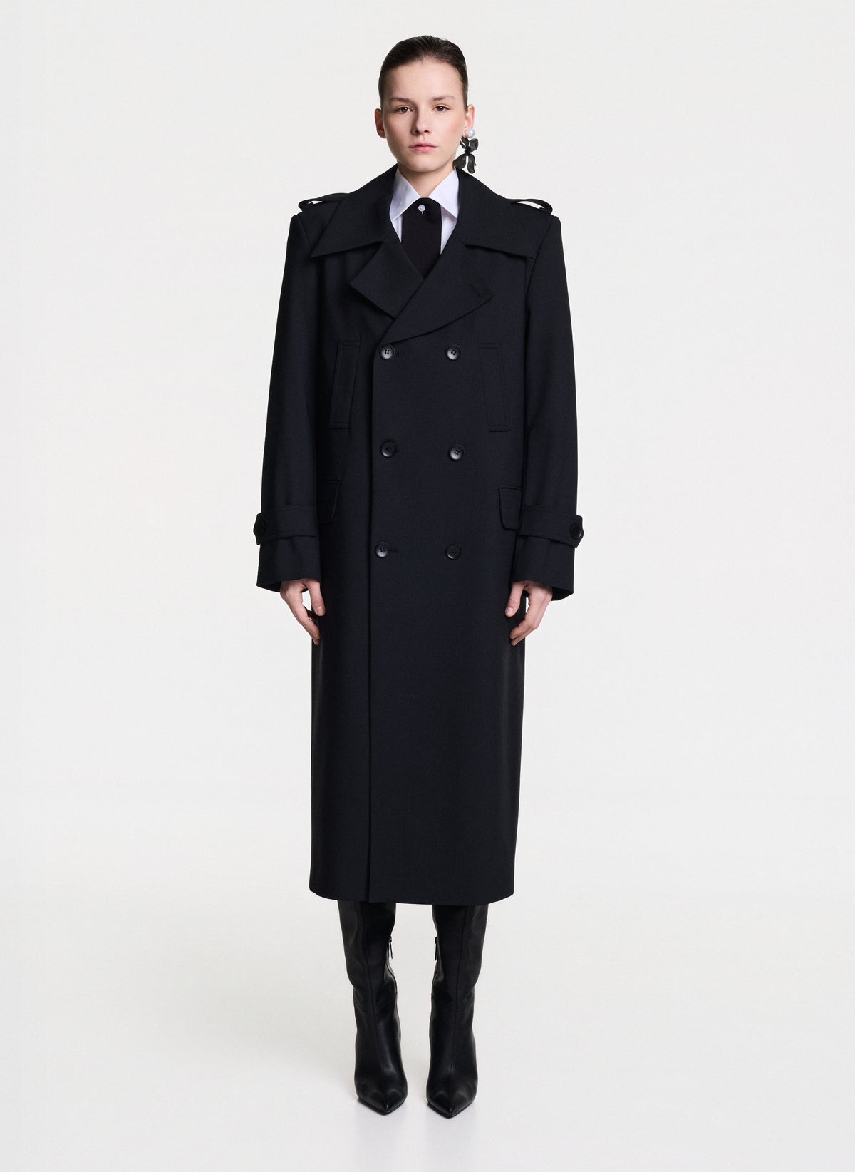 Double-Breasted Long Jacket