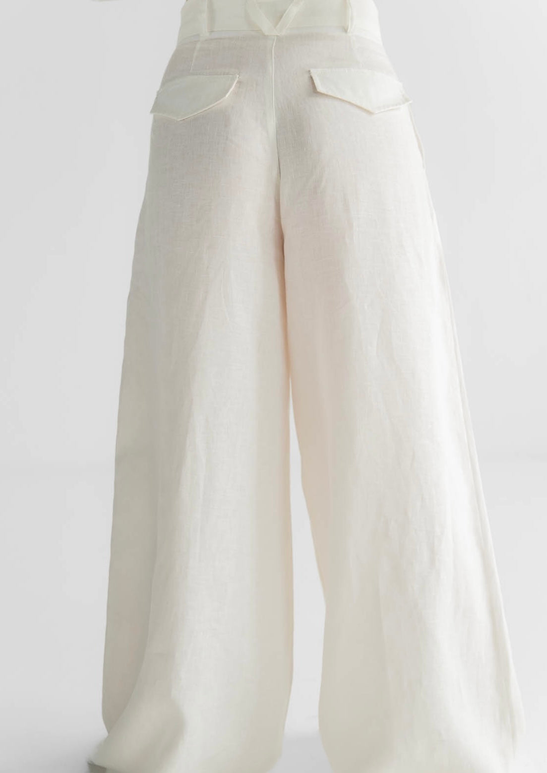 TONYA Linen Wide Leg Trousers