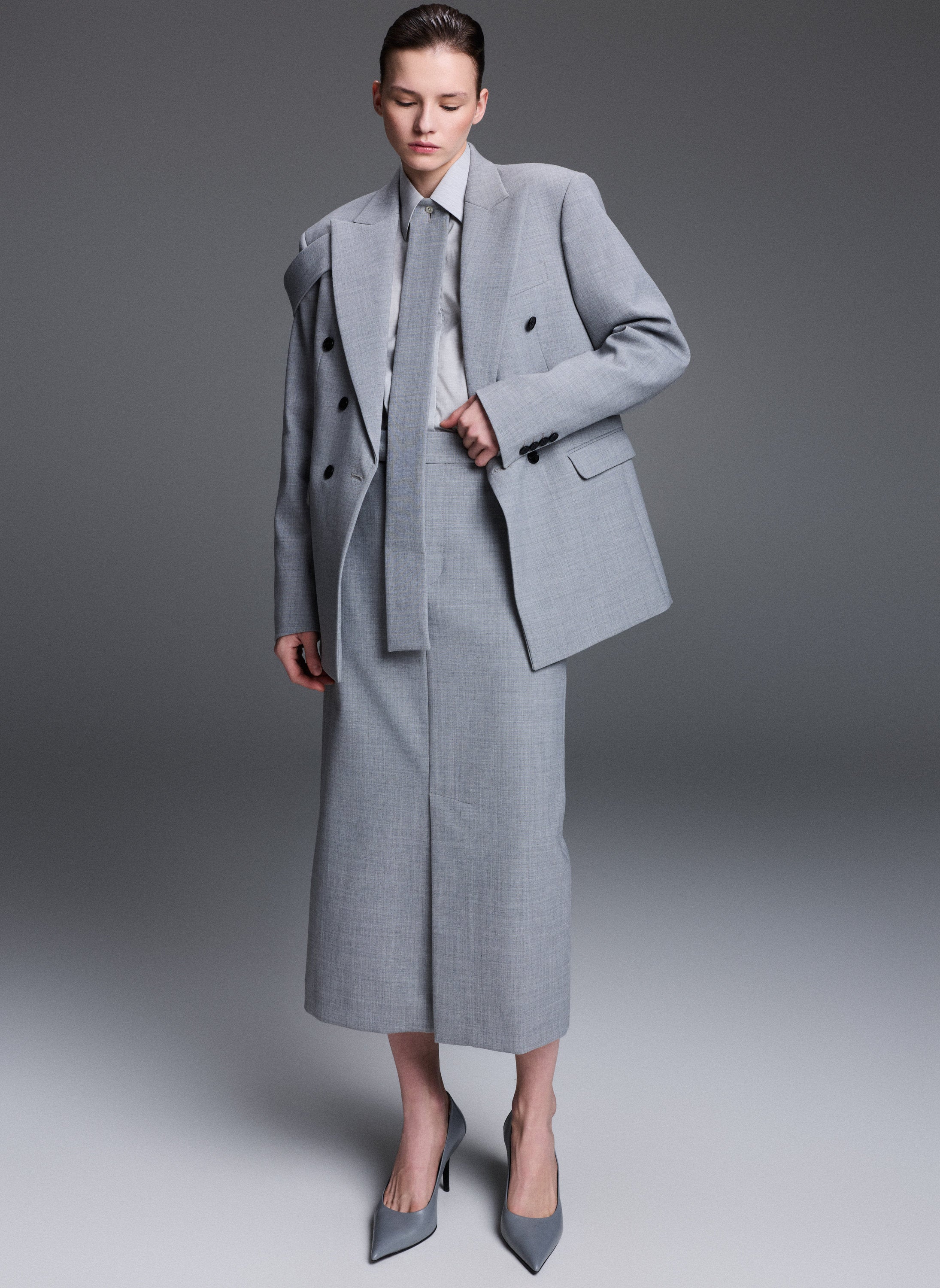 Grey Shirt With Epaulettes