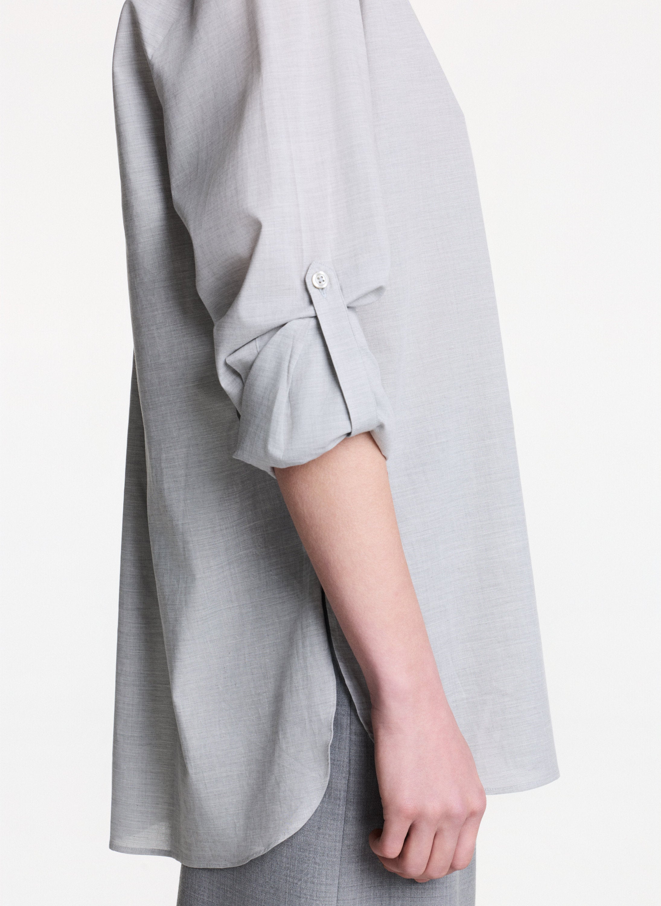 Grey Shirt With Epaulettes