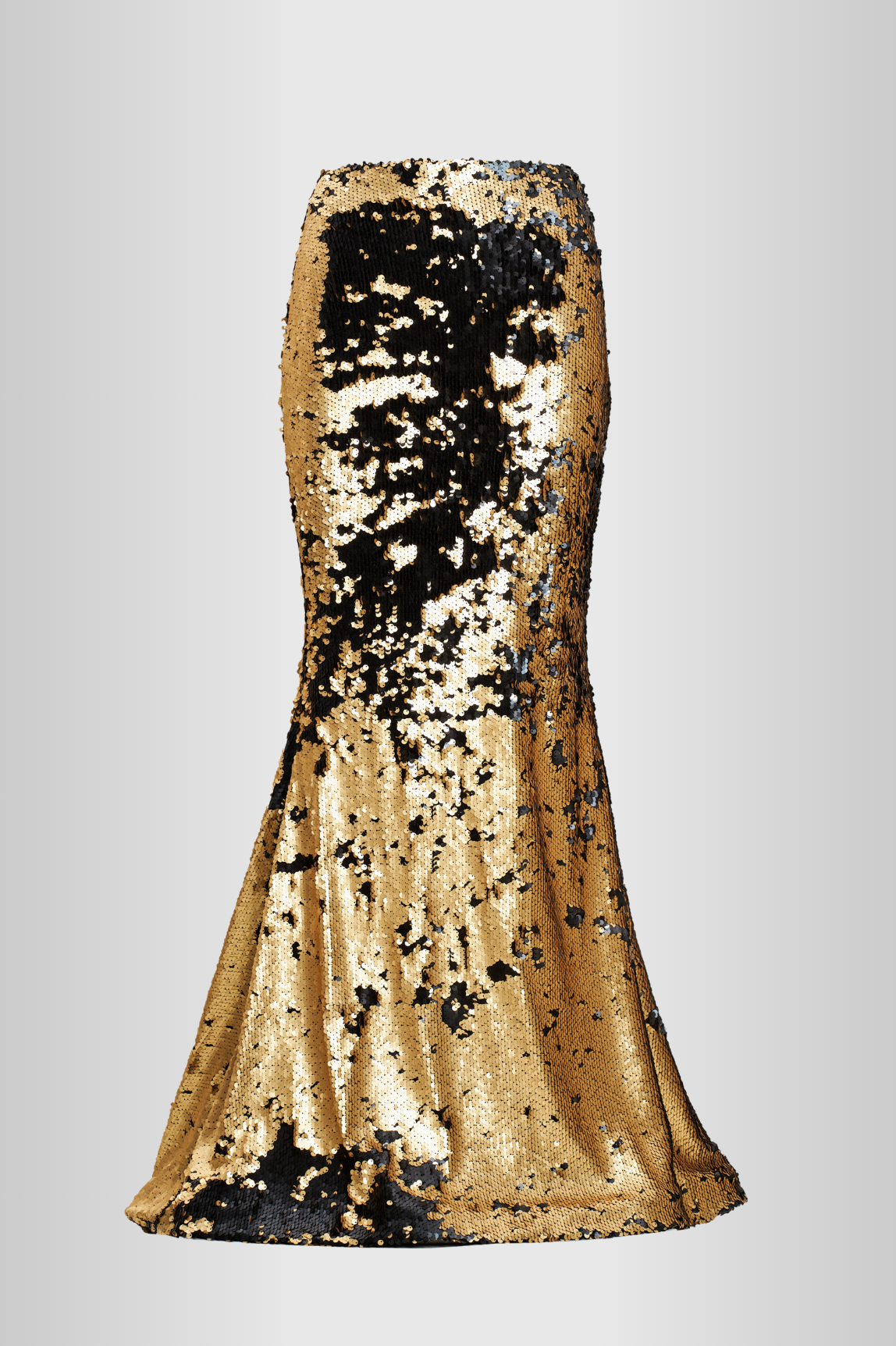 TORA Golden Sequin Skirt with Train