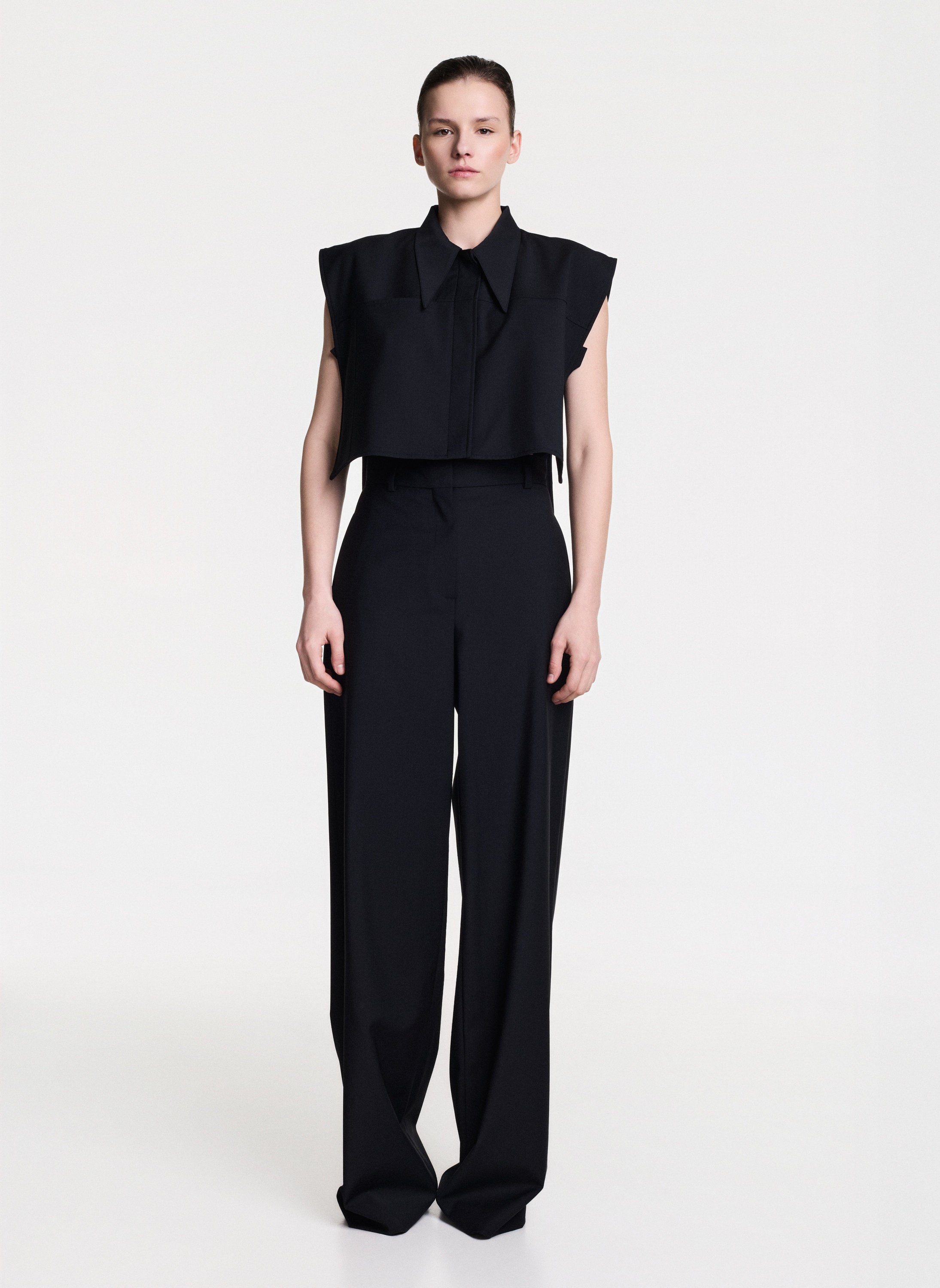 Black Top With Side Cuts