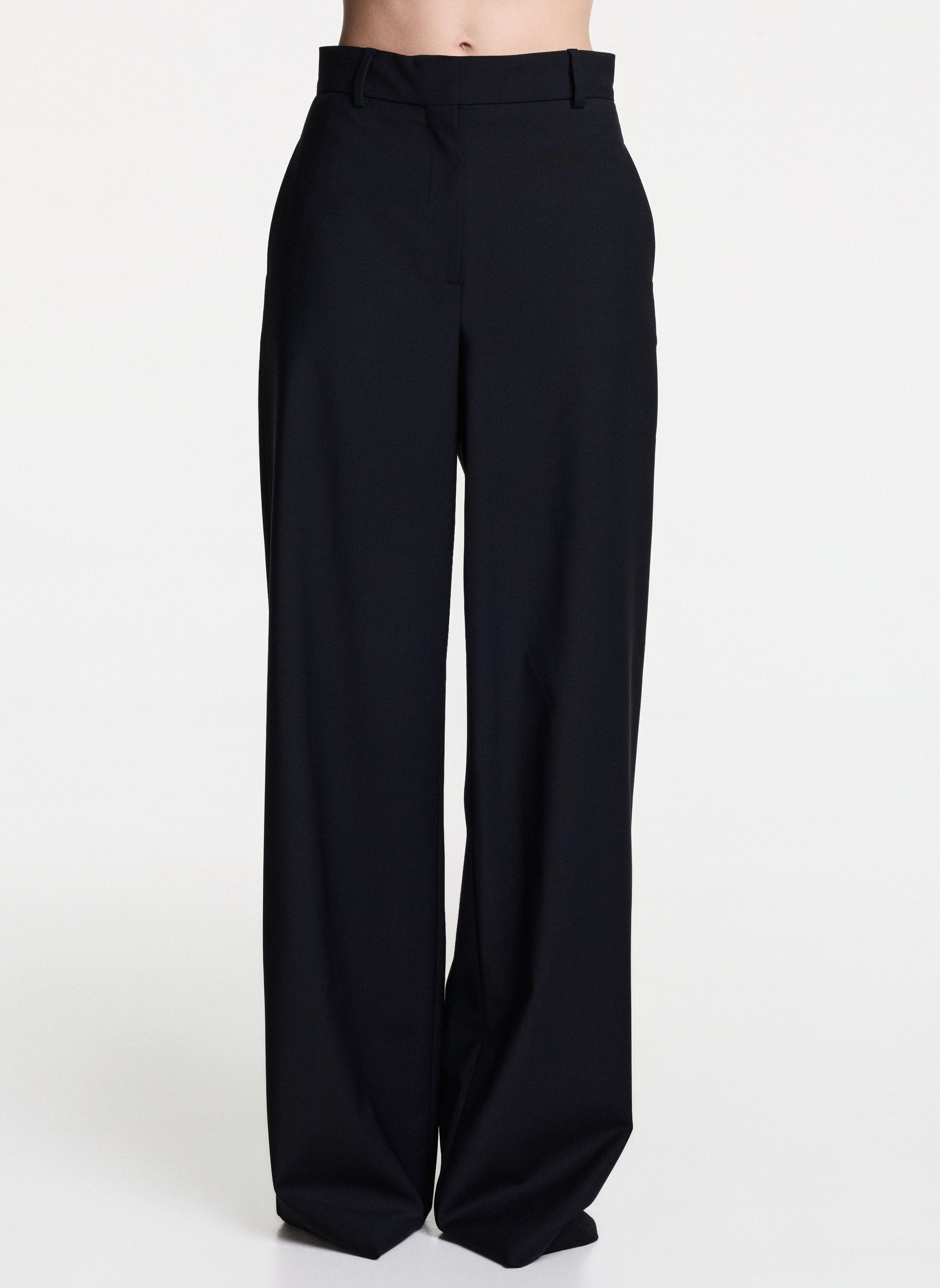 Wide Leg Black Trousers