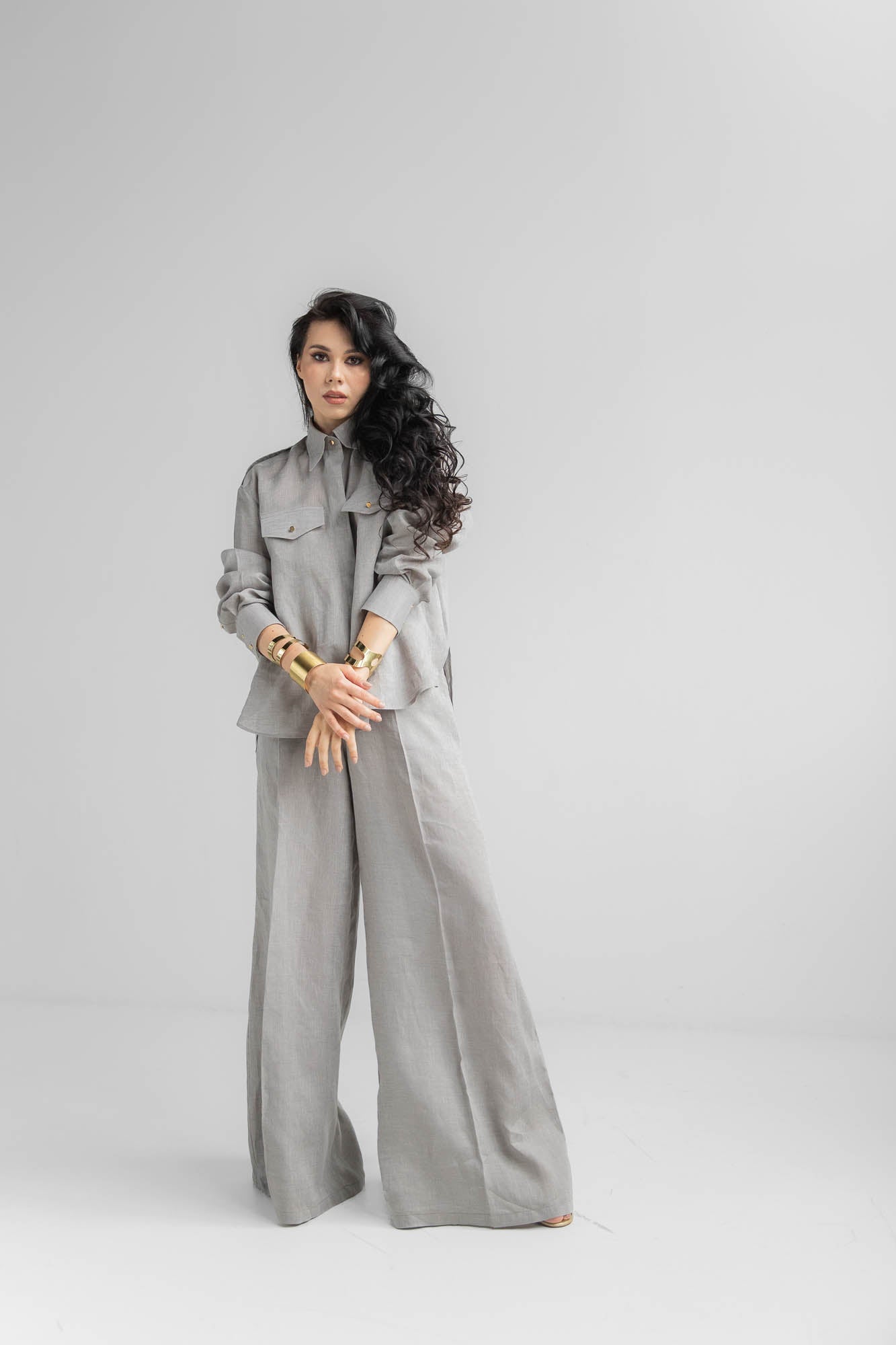 ANTONYA Linen Wide Leg Trousers