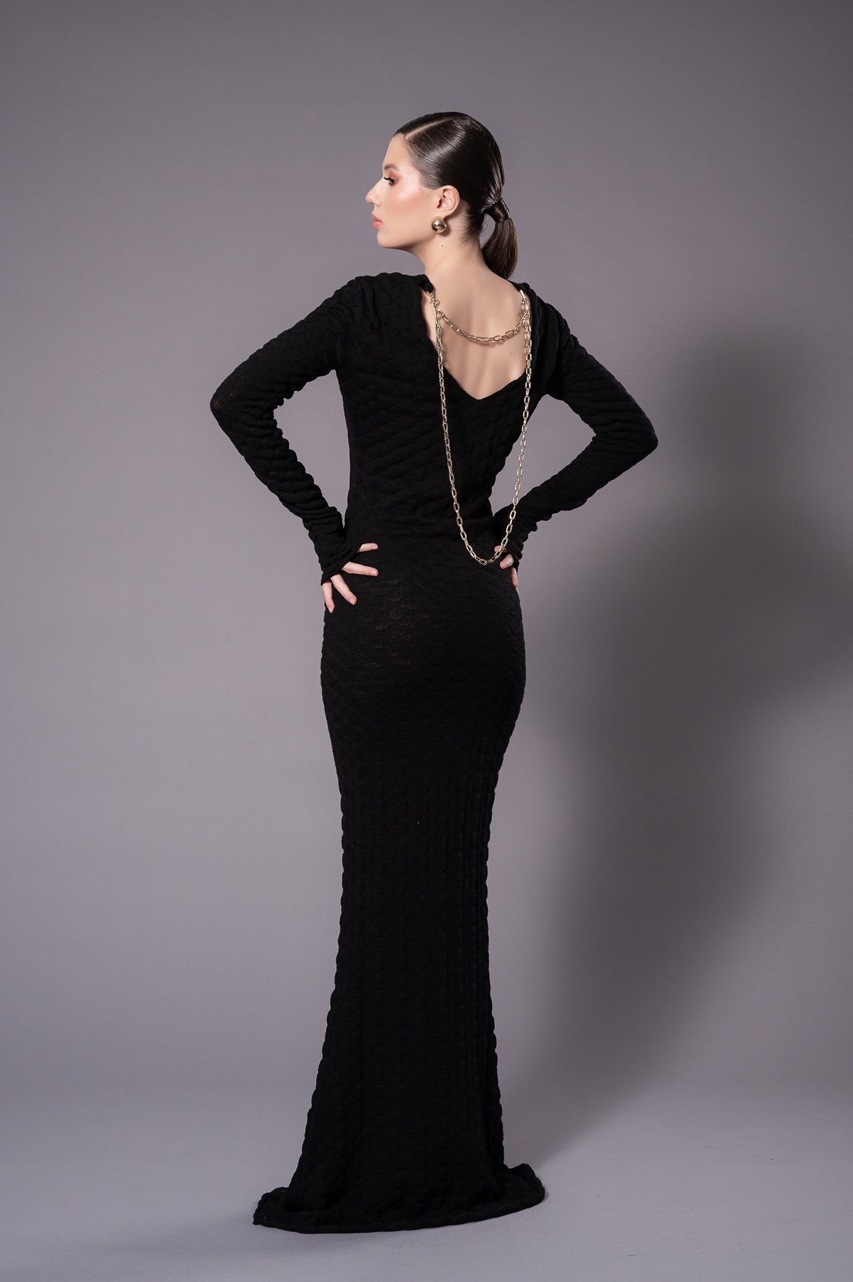 NORA Black Knit Dress