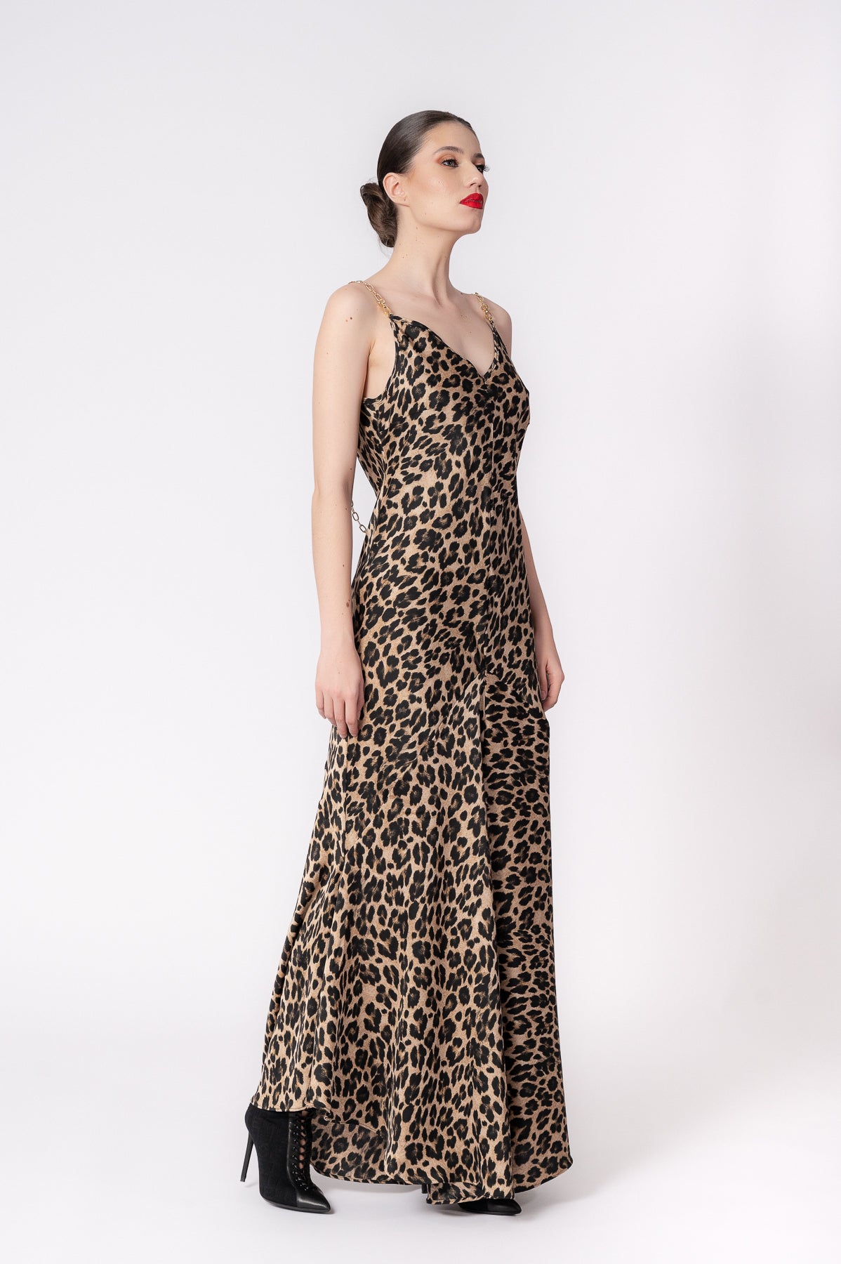 LOLA Animal Print Long Slip Dress