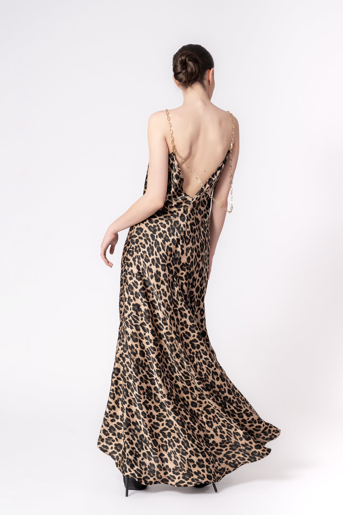 LOLA Animal Print Long Slip Dress