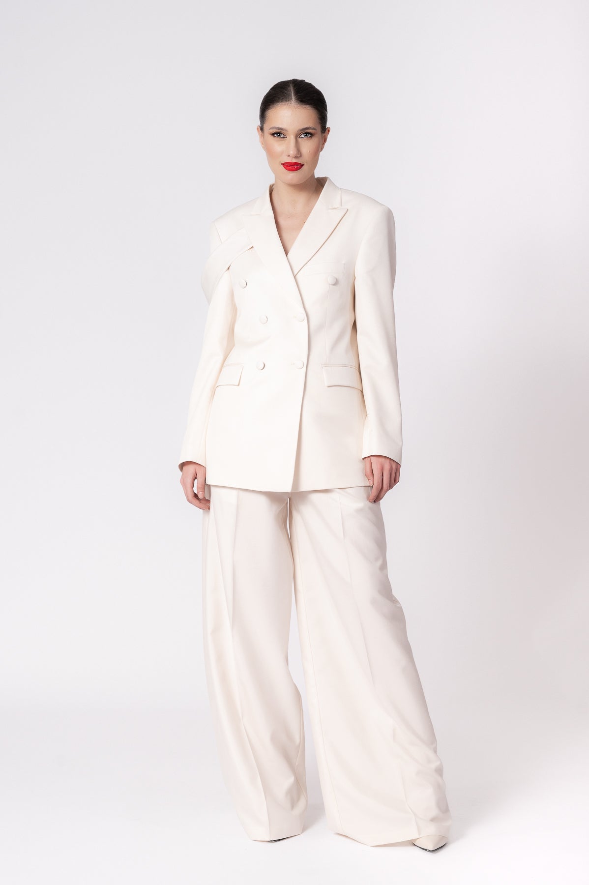 スーツ Saulina ANNA - Double-breasted linen jacket Anna Double Breasted Blazer In Linen – Alex Mill