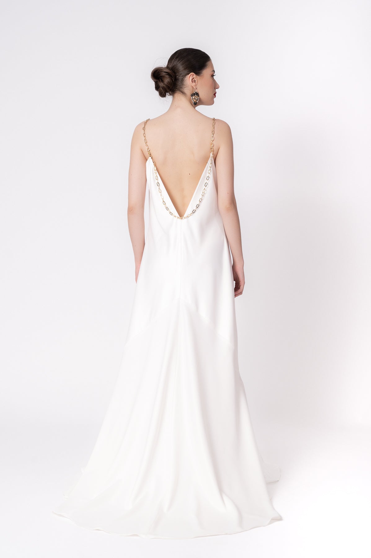 LOLA White Long Slip Dress