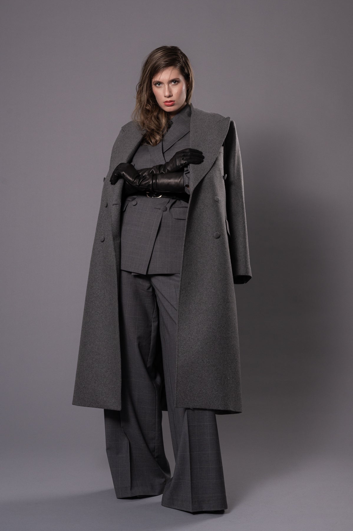 MAGDA  Grey Oversized Coat