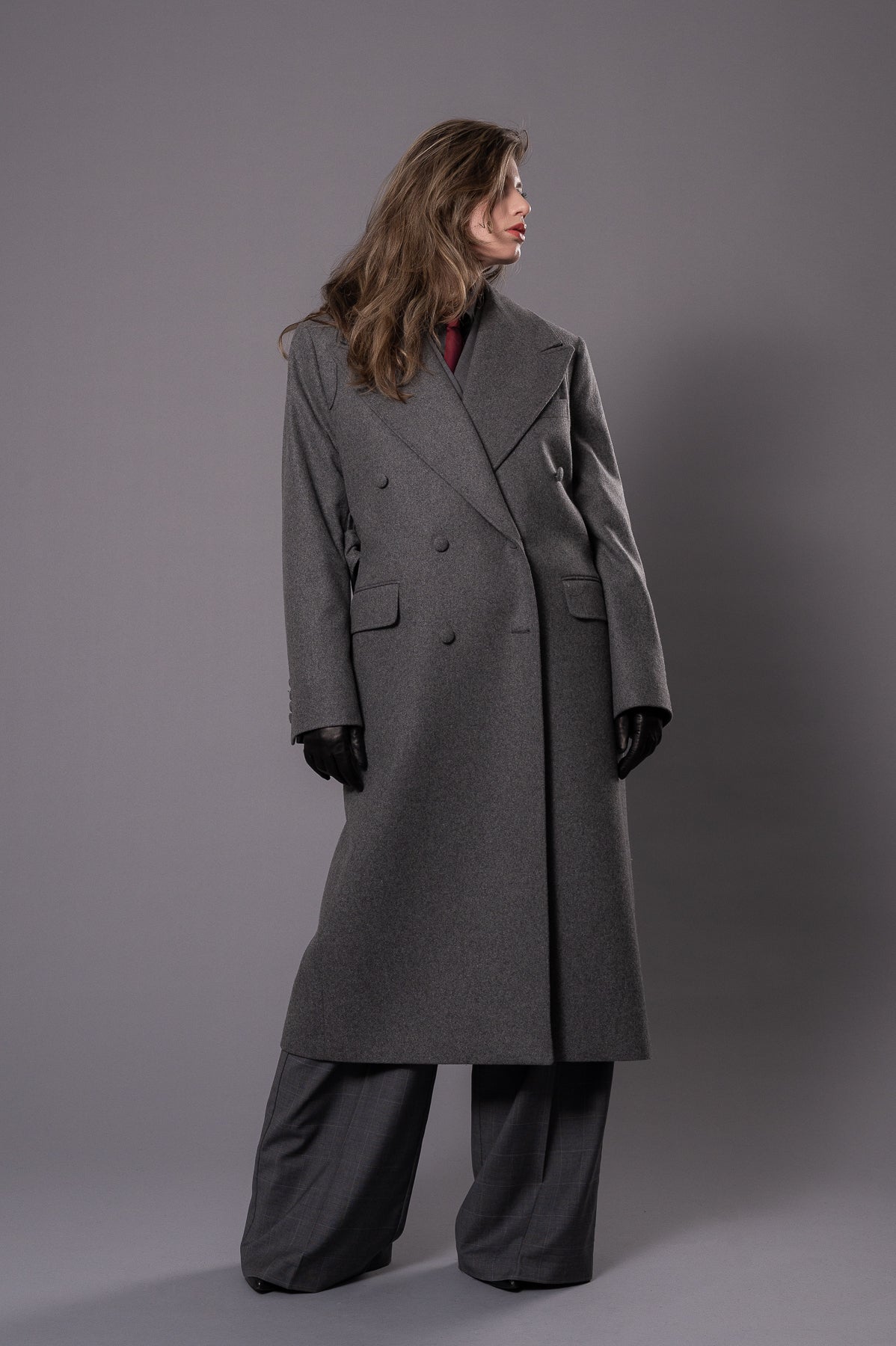 MAGDA  Grey Oversized Coat