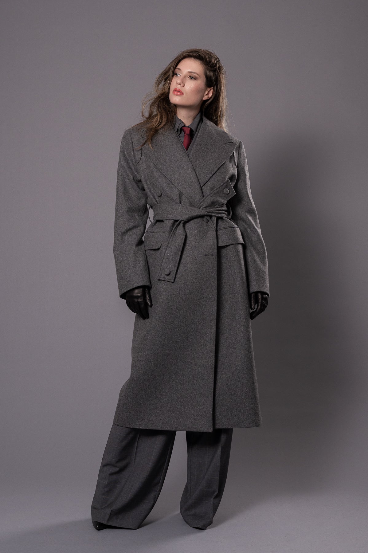 MAGDA  Grey Oversized Coat