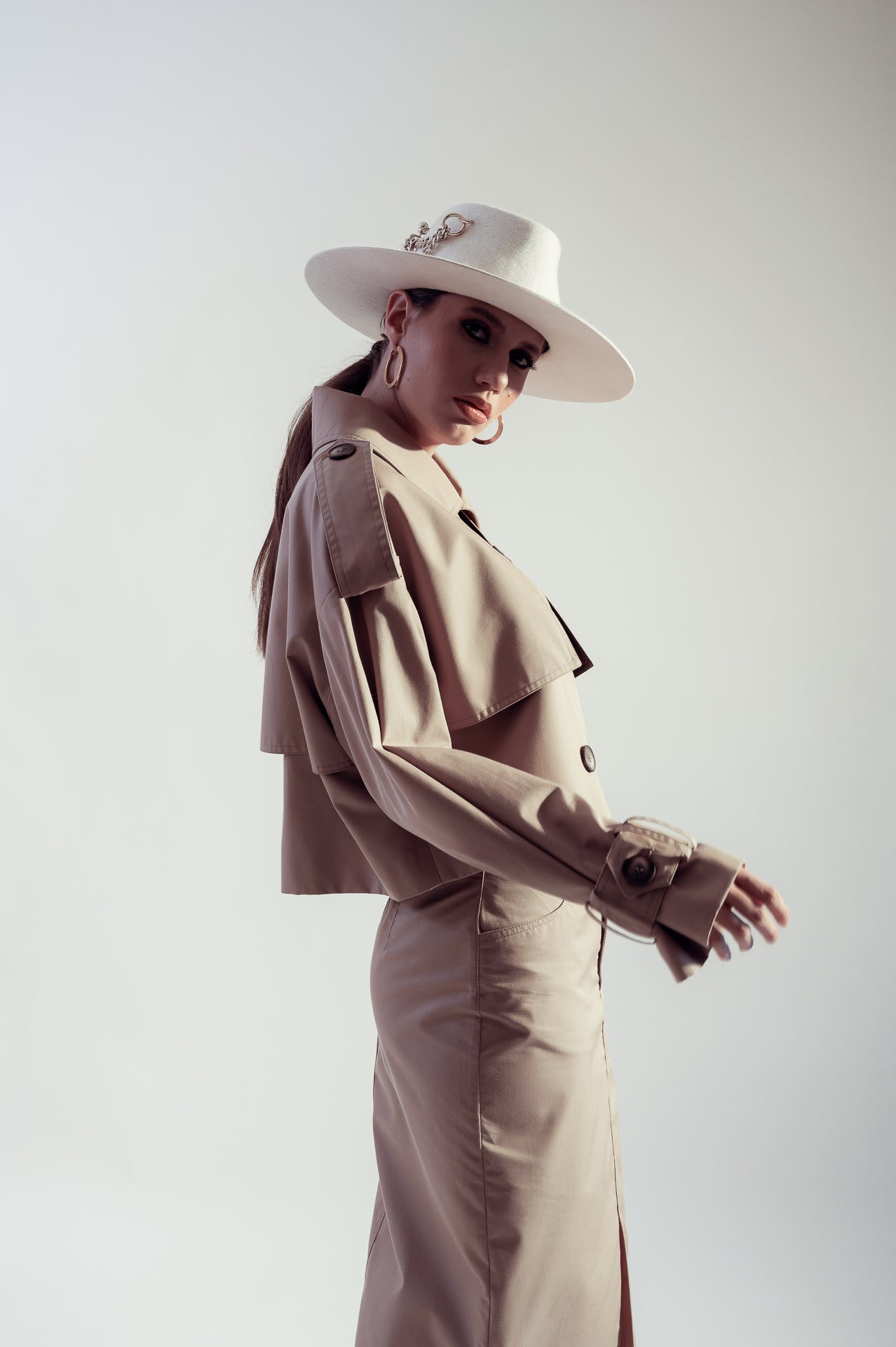 White Fedora Hat Dualitae X Dadarlat