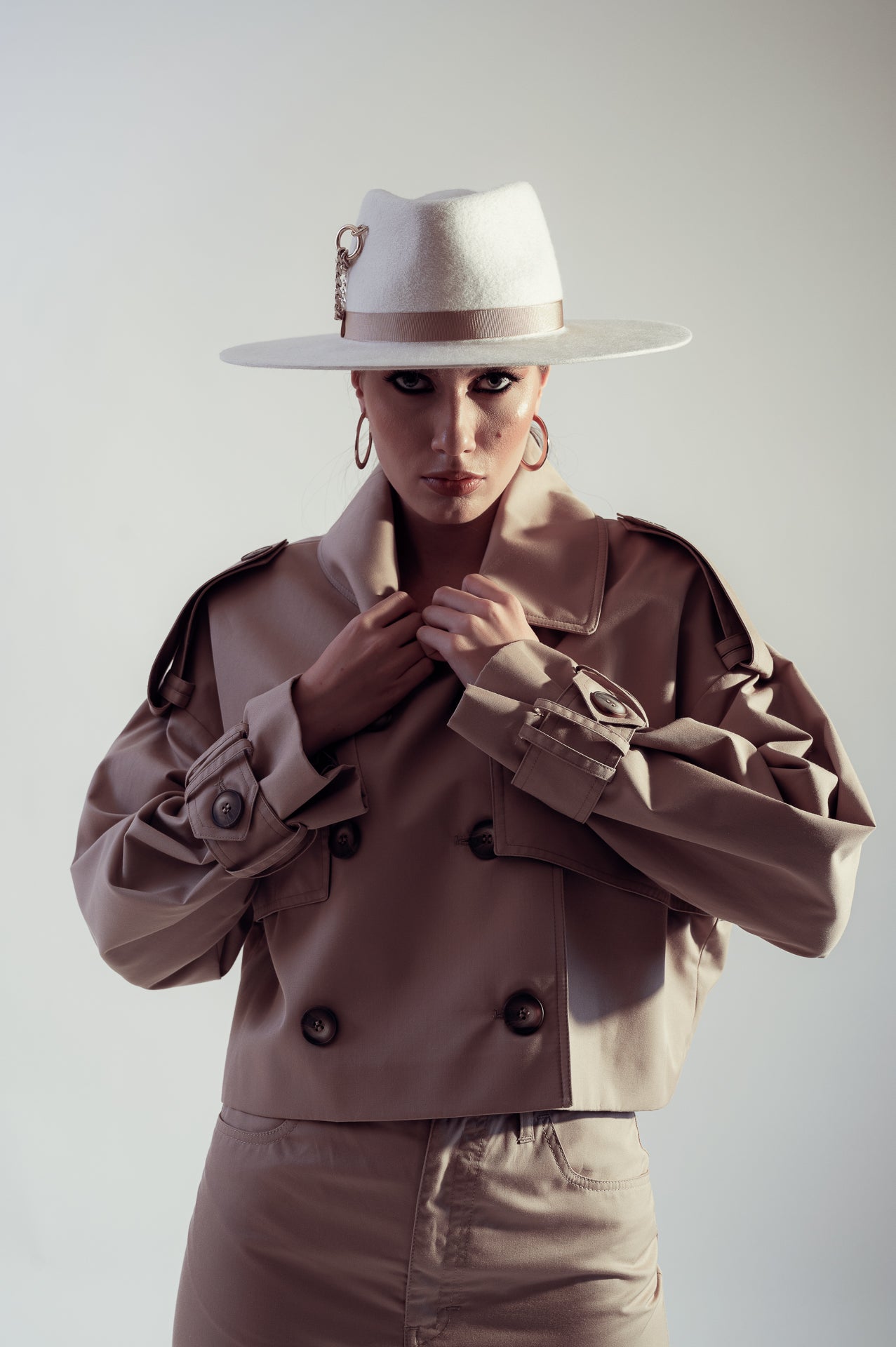 White Fedora Hat Dualitae X Dadarlat