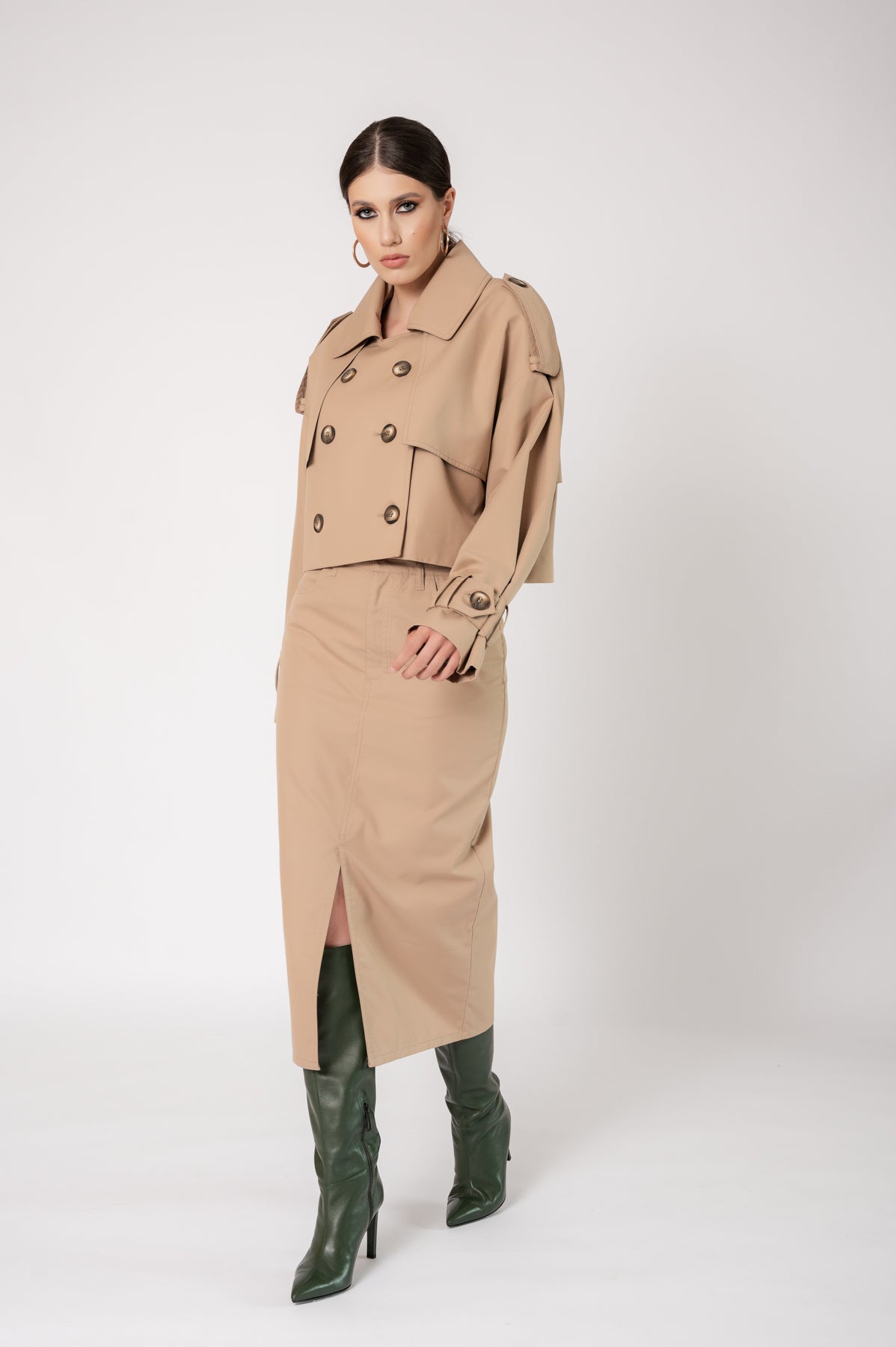LEA Short Trench Coat