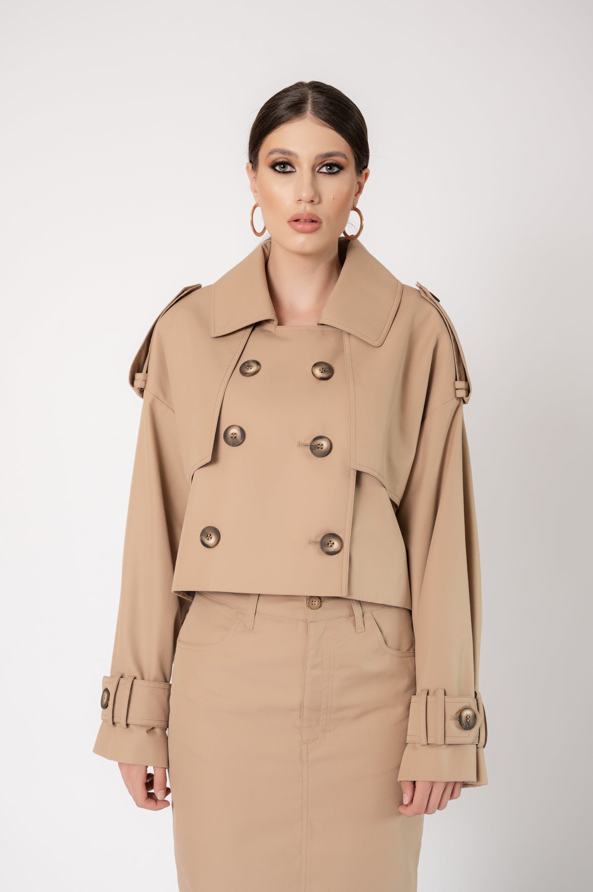 LEA Short Trench Coat