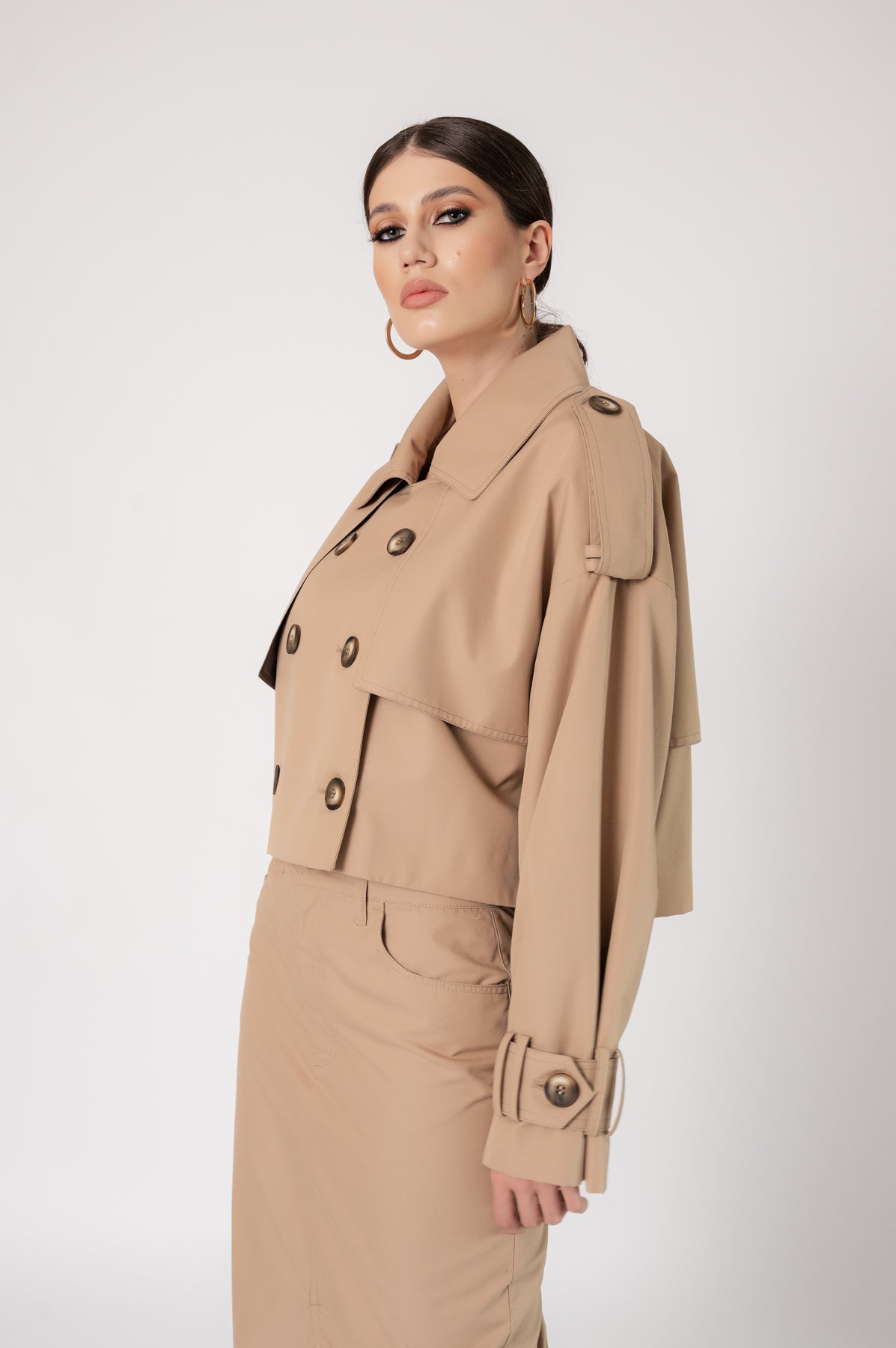 LEA Short Trench Coat
