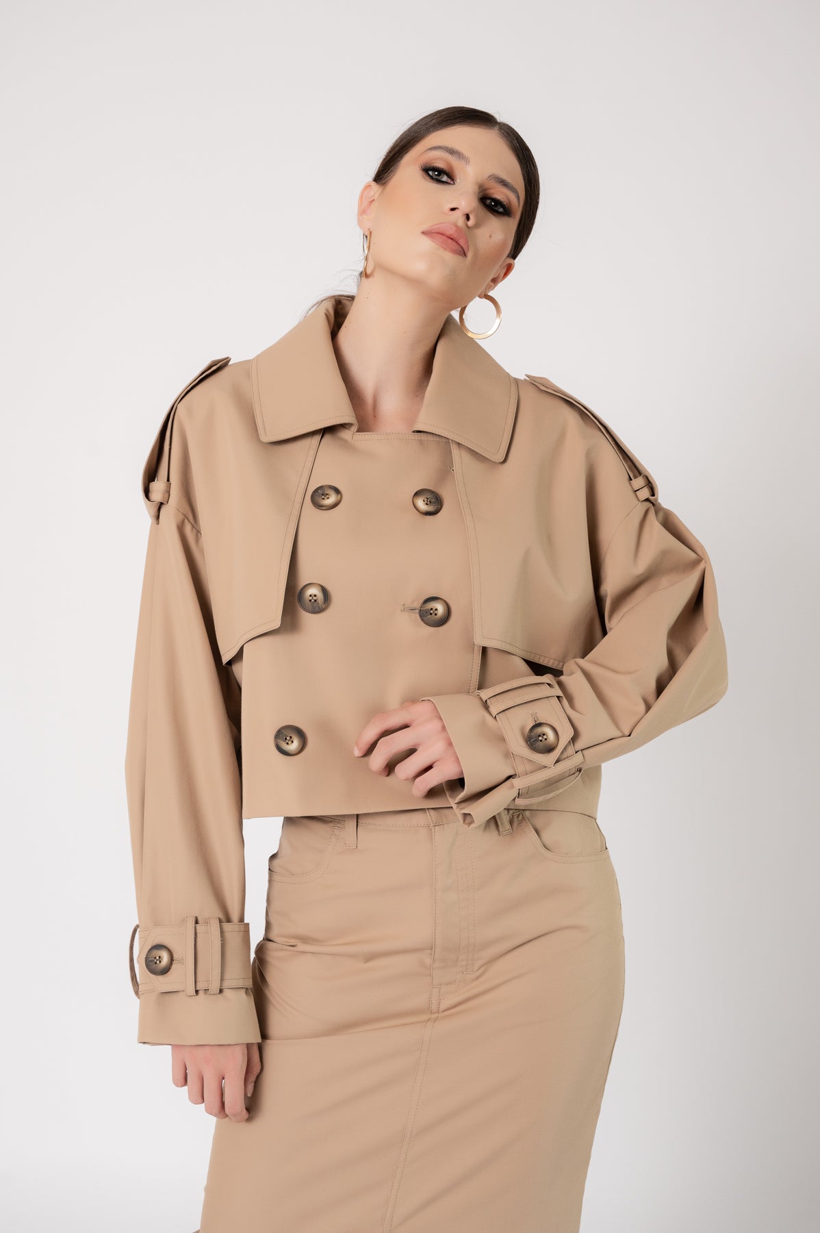 LEA Short Trench Coat