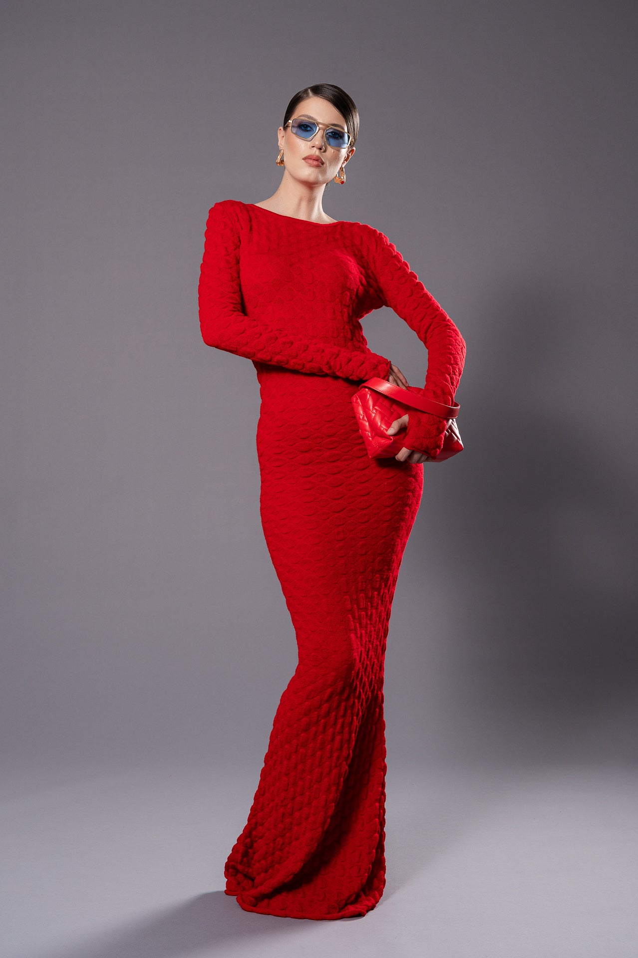 NORA Red Knit Dress