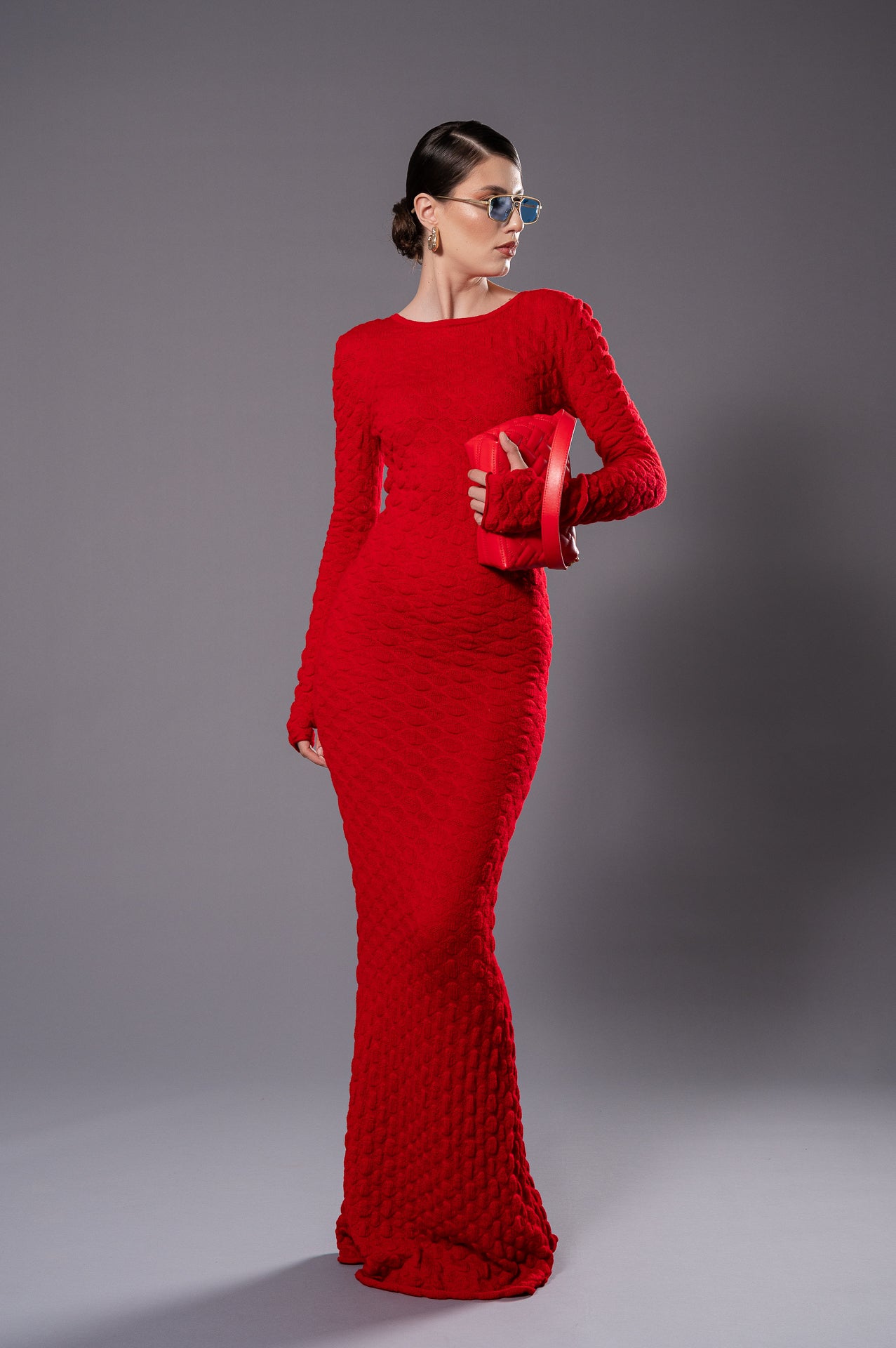 NORA Red Knit Dress