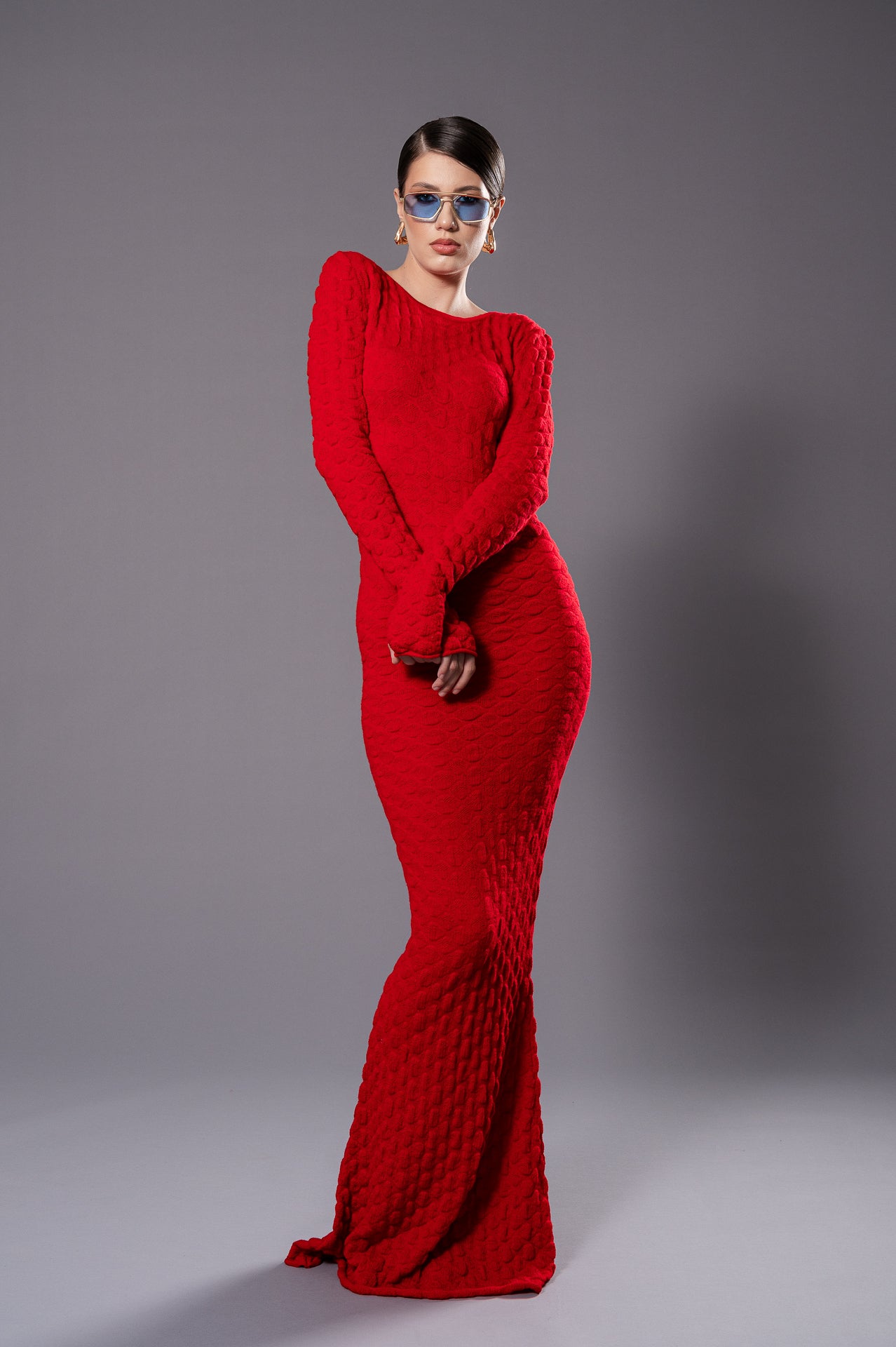 NORA Red Knit Dress