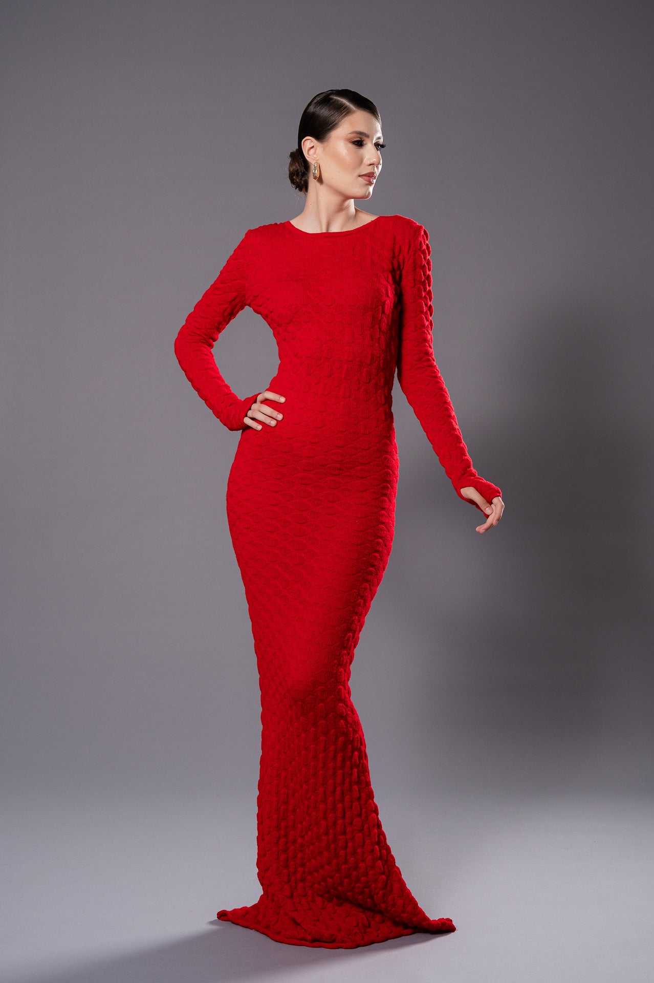 NORA Red Knit Dress