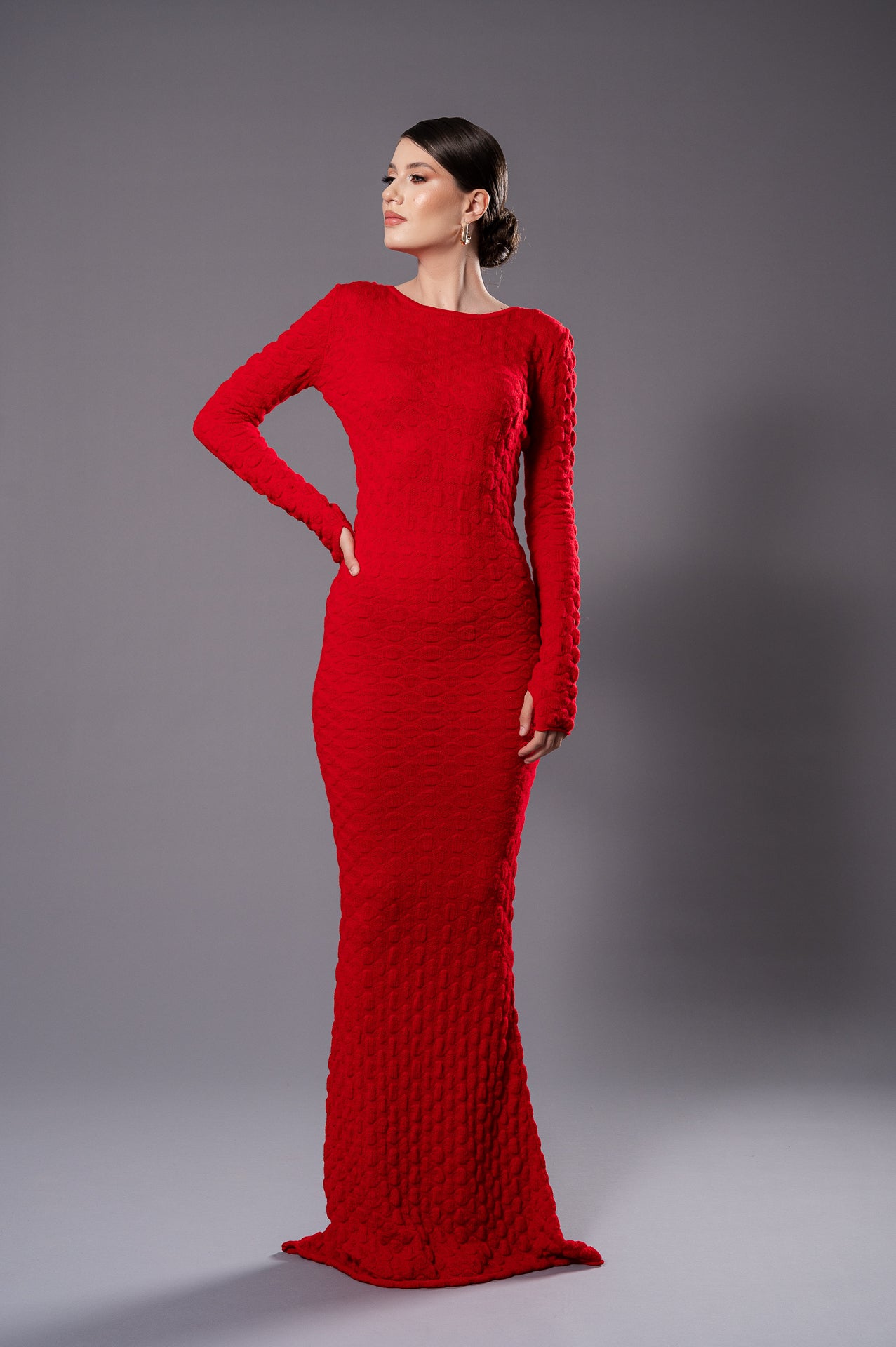 NORA Red Knit Dress