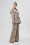 YVETTE Beige Linen Suit