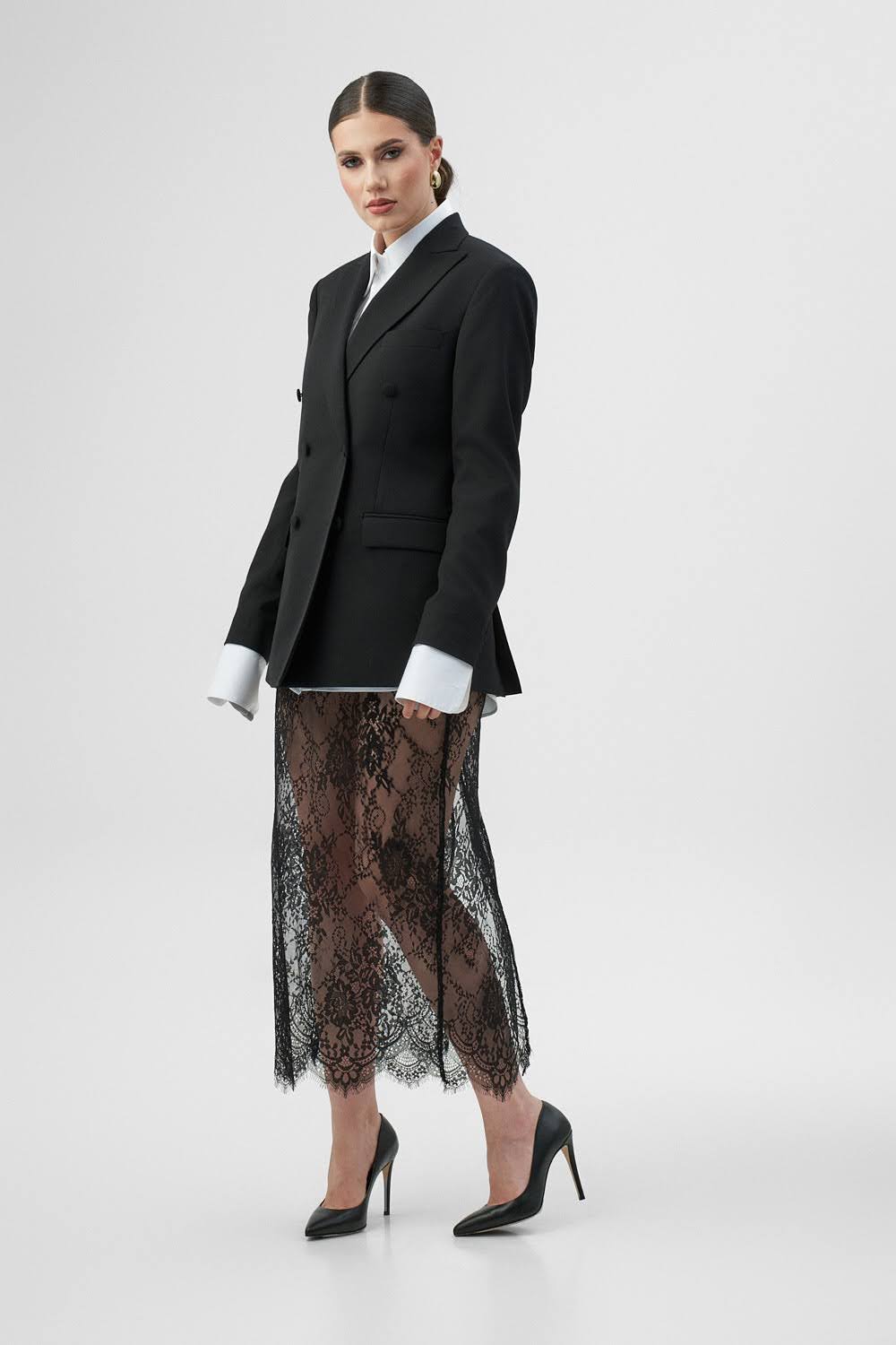 LENA Black Lace Skirt
